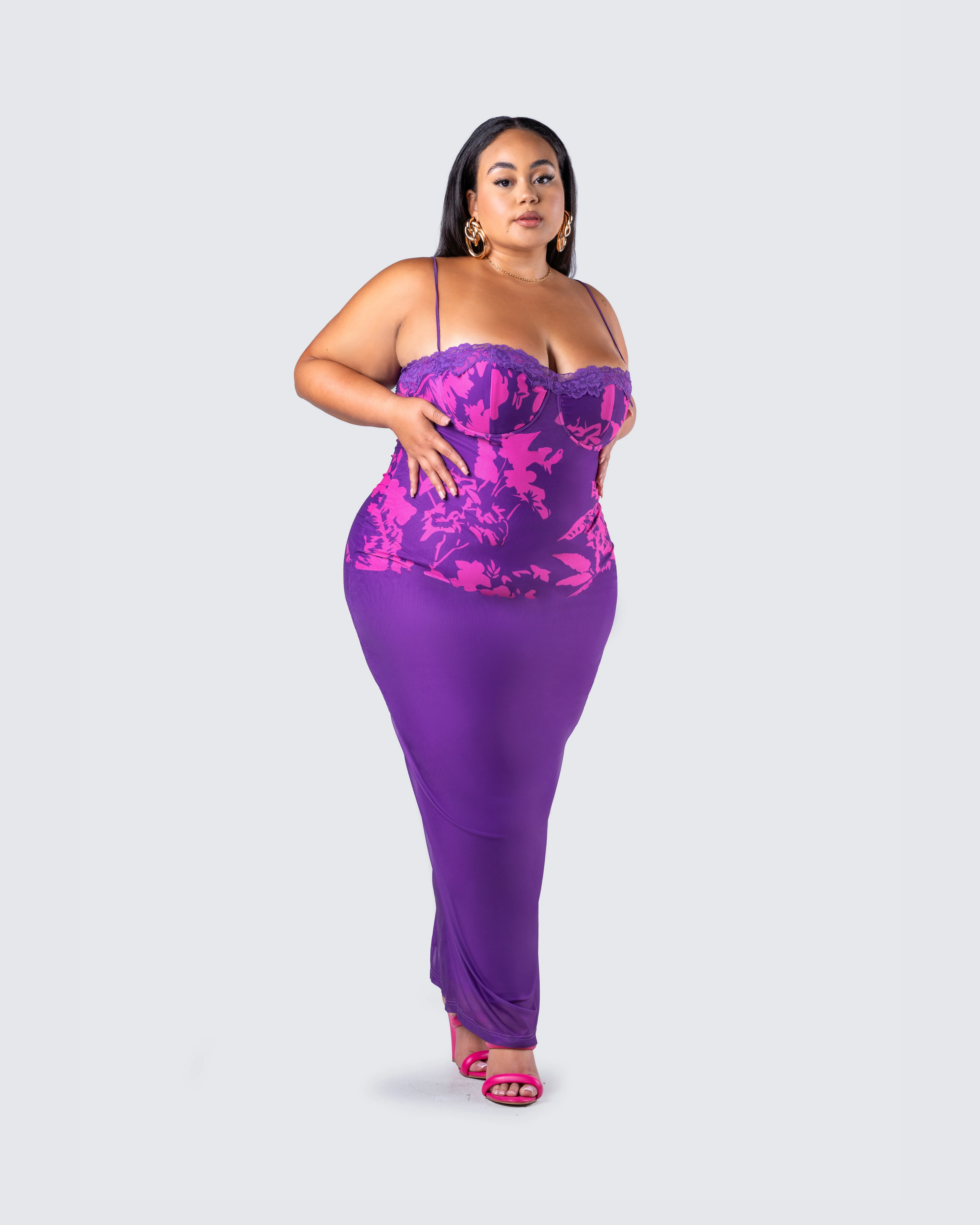 Nessa Floral Print Maxi Dress - Image 7