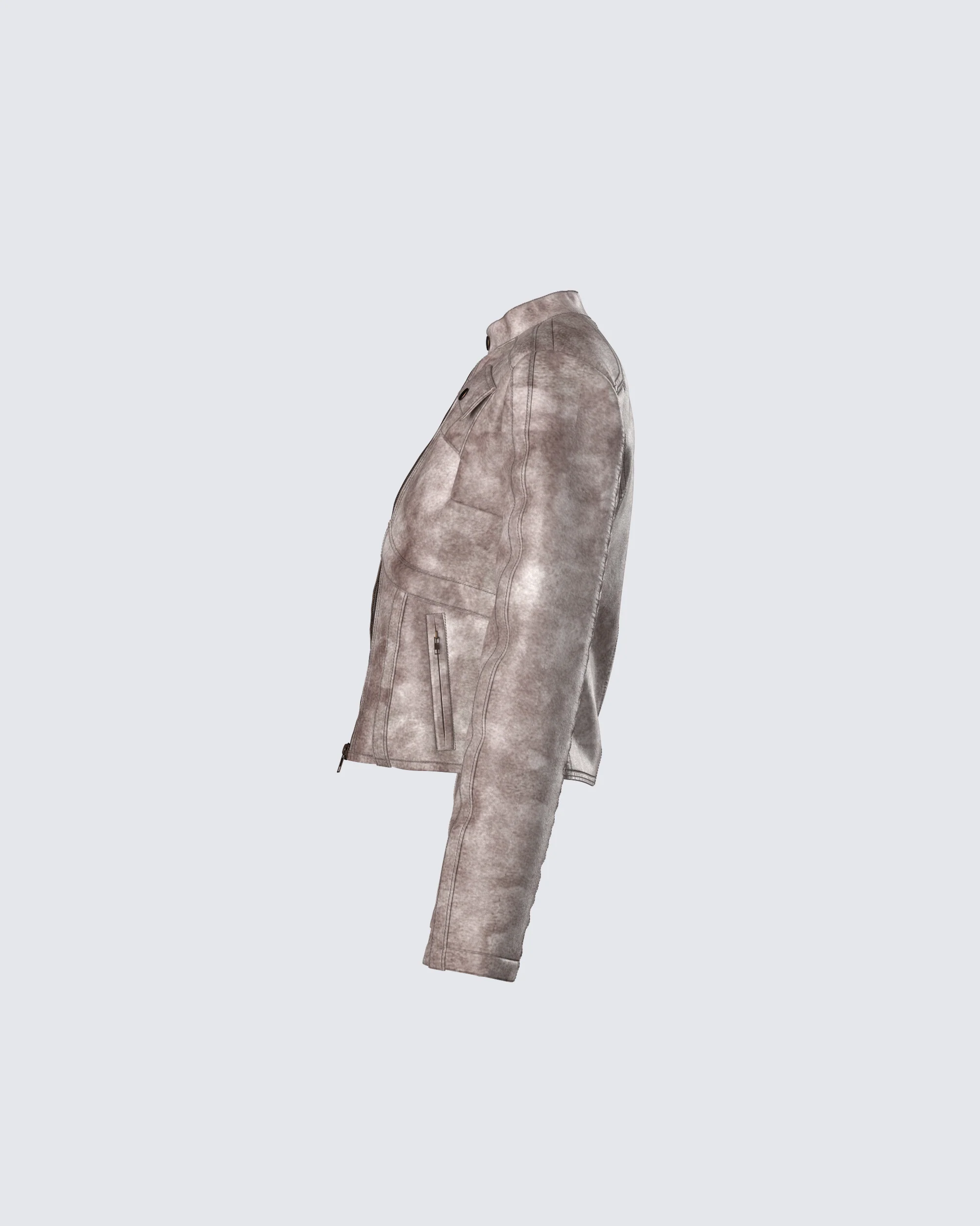 Nevelle Sage Wash Faux Leather Jacket - Image 2