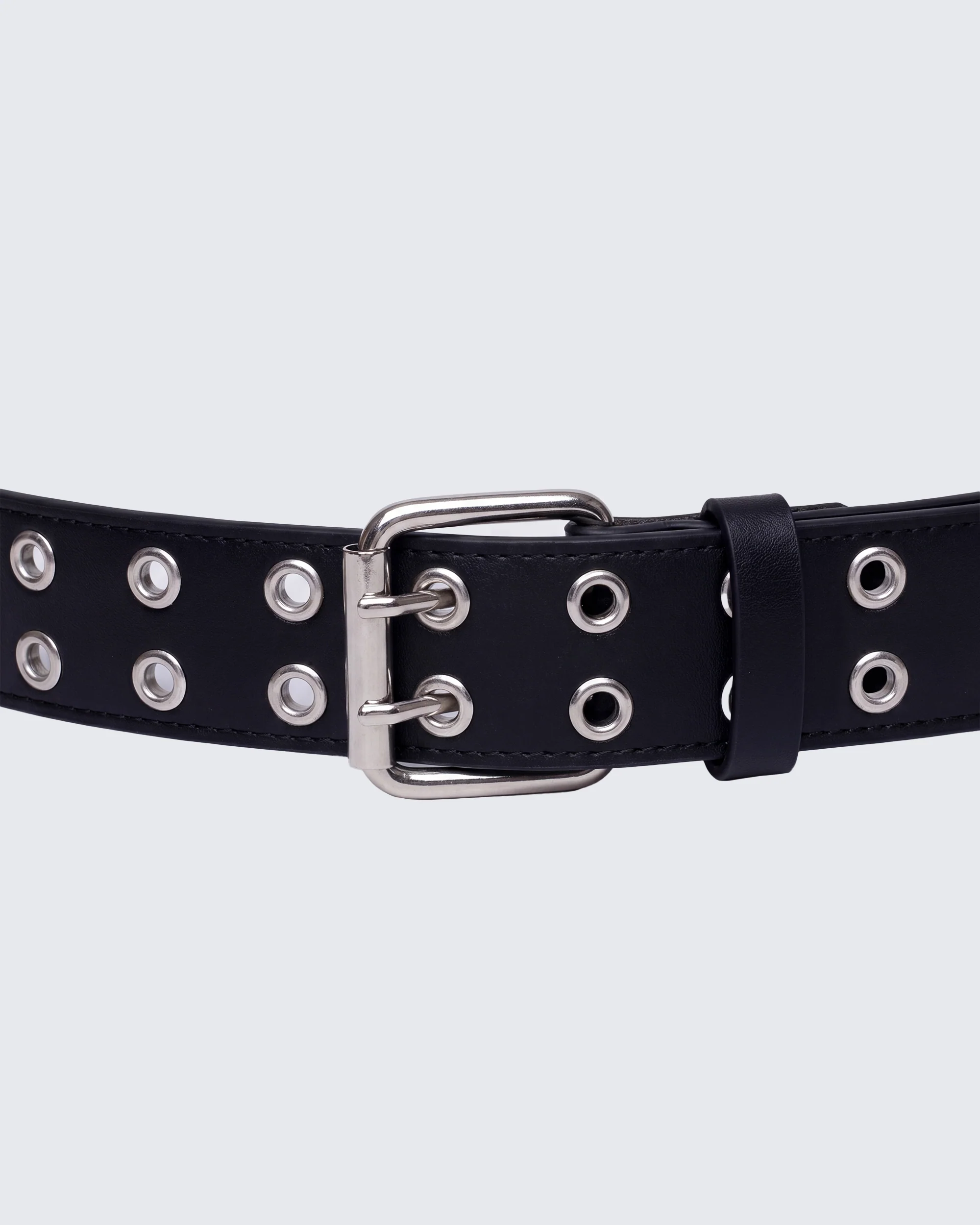 Nico Black Double Eyelet Belt - Image 5