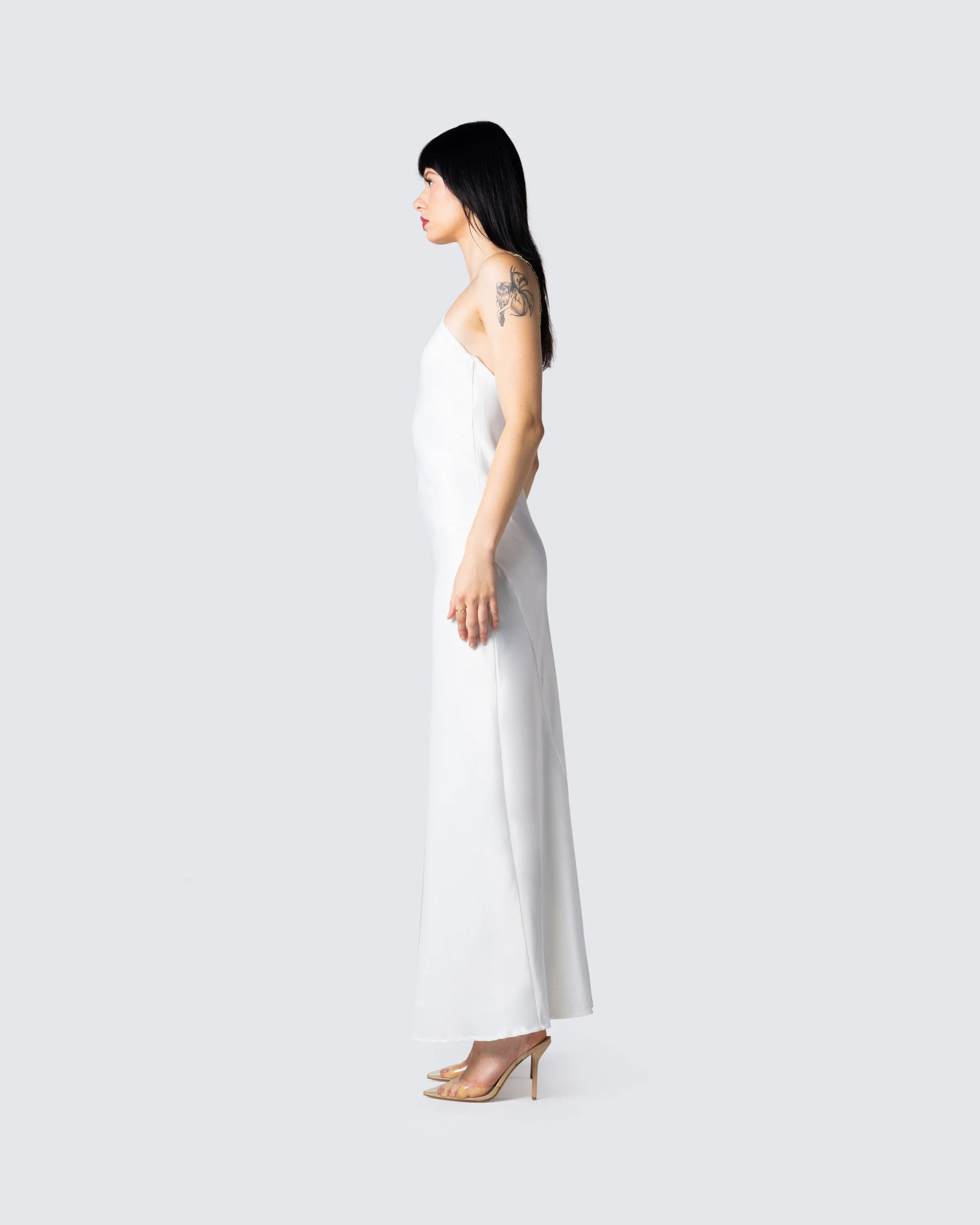 Nicola White Chain Maxi Dress - Image 5
