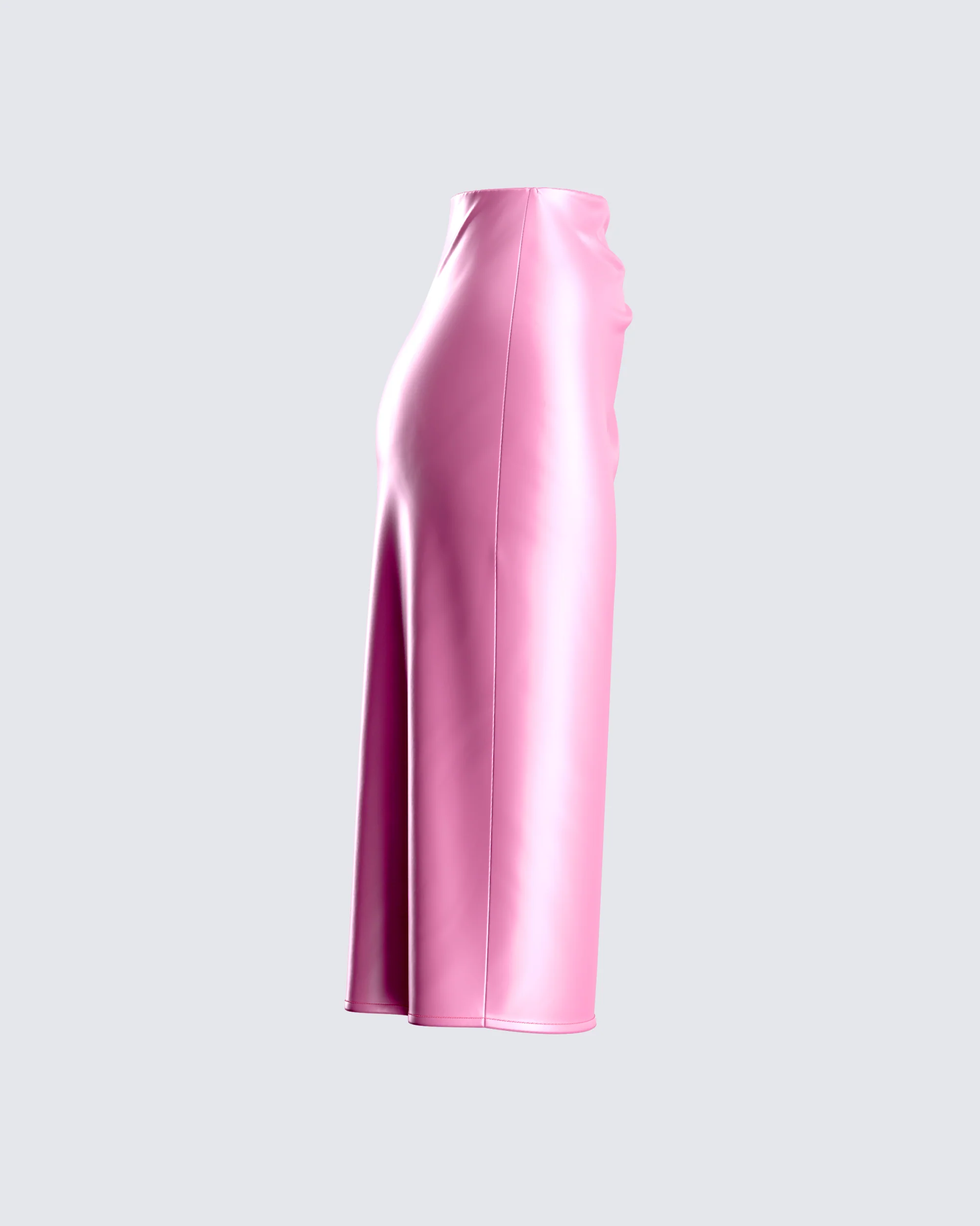 Nikita Pink Satin Midi Skirt - Image 2