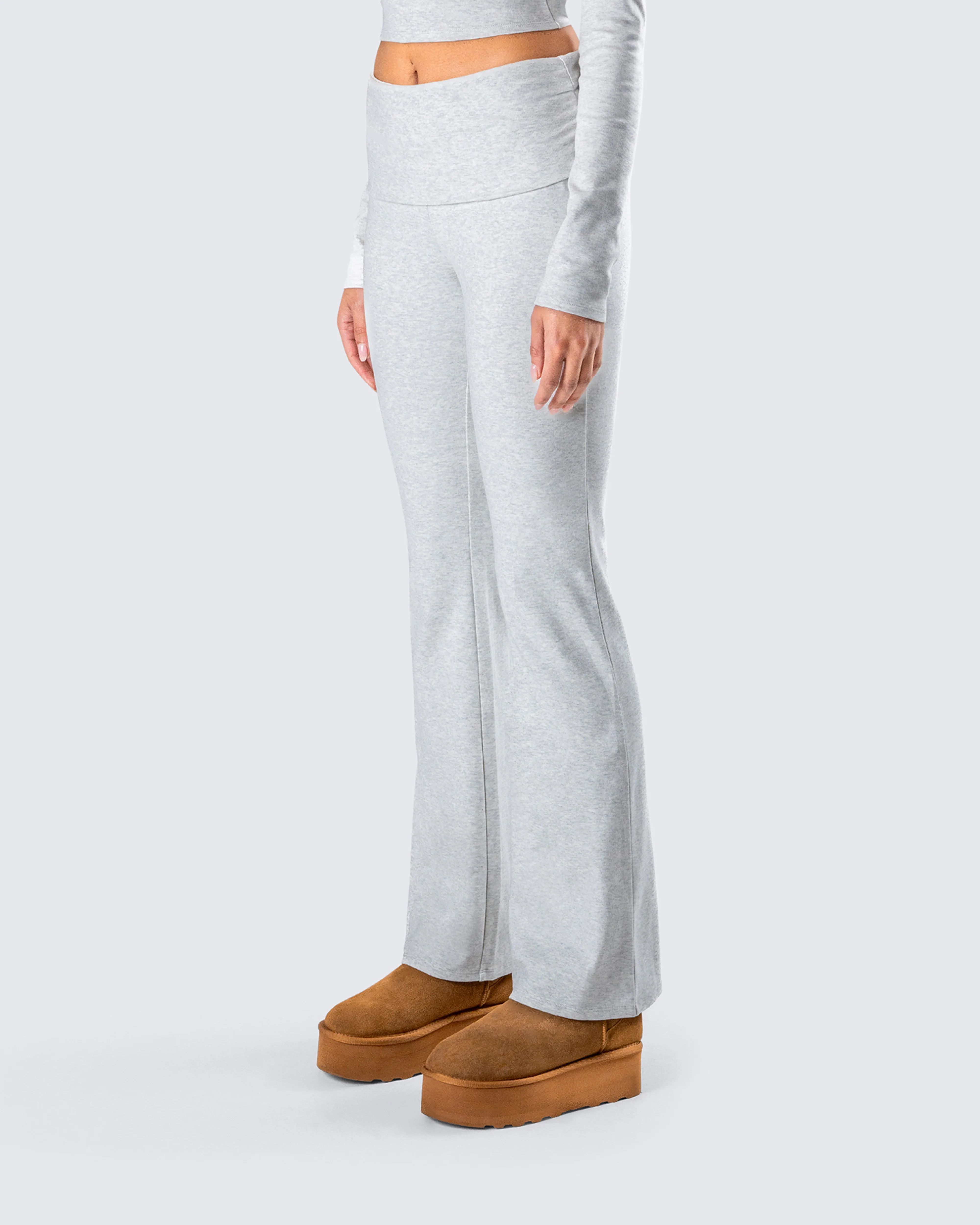 Noam Heather Grey Foldover Legging - Image 5