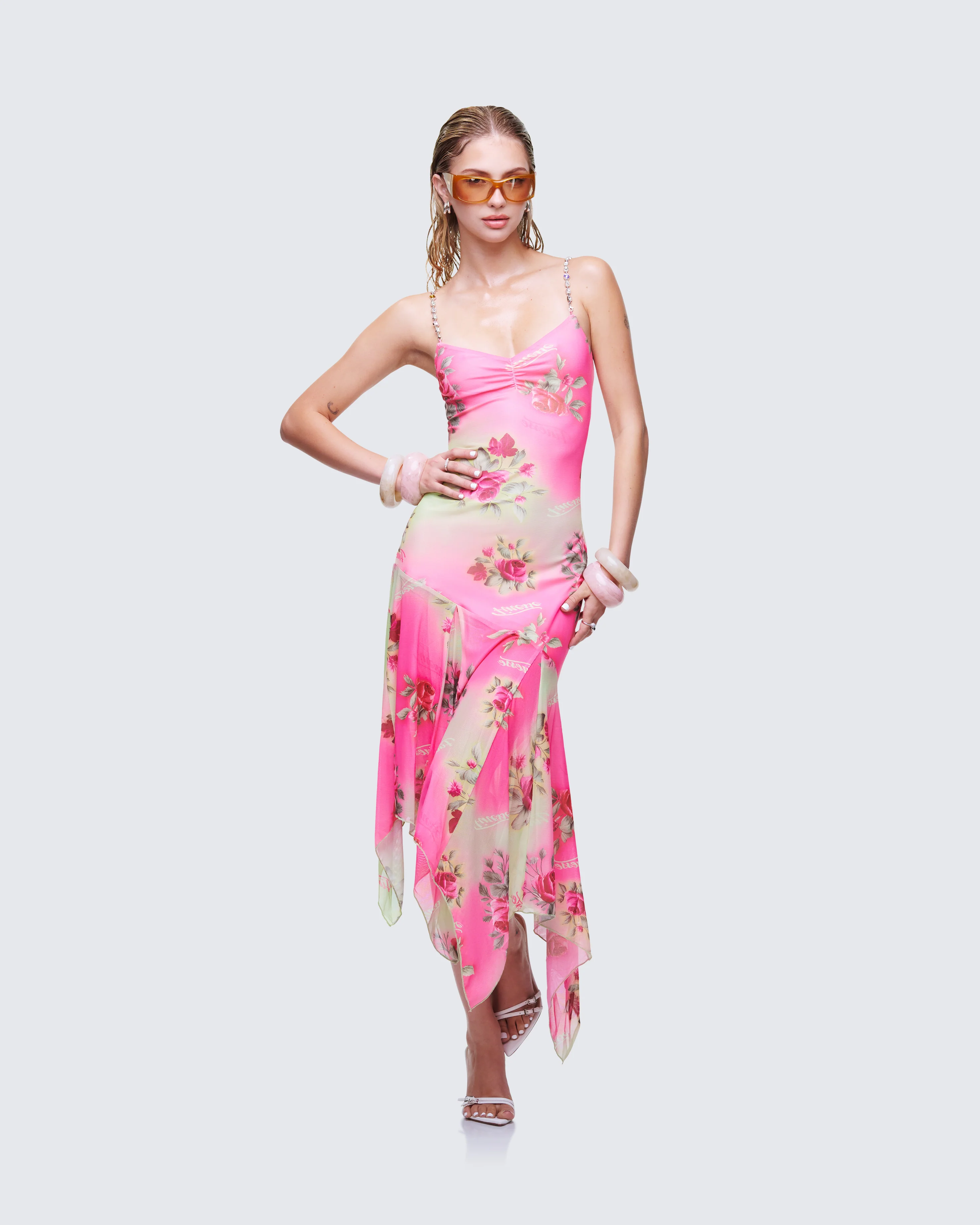Nola Multi Printed Midi Dress - Image 4