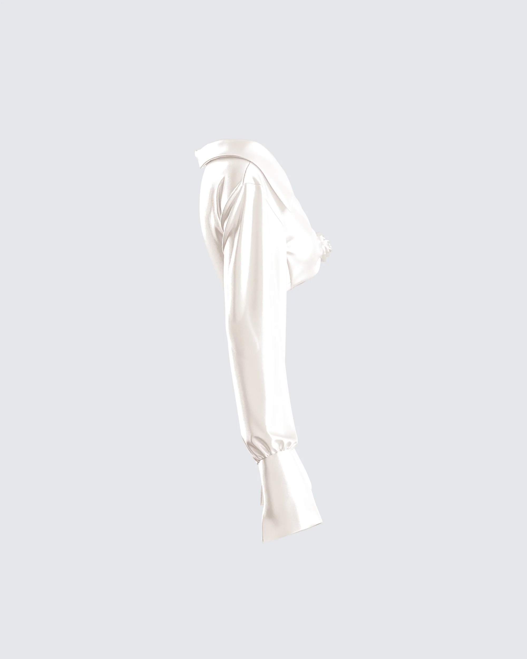 Noor Ivory Knotted Blouse Top - Image 2