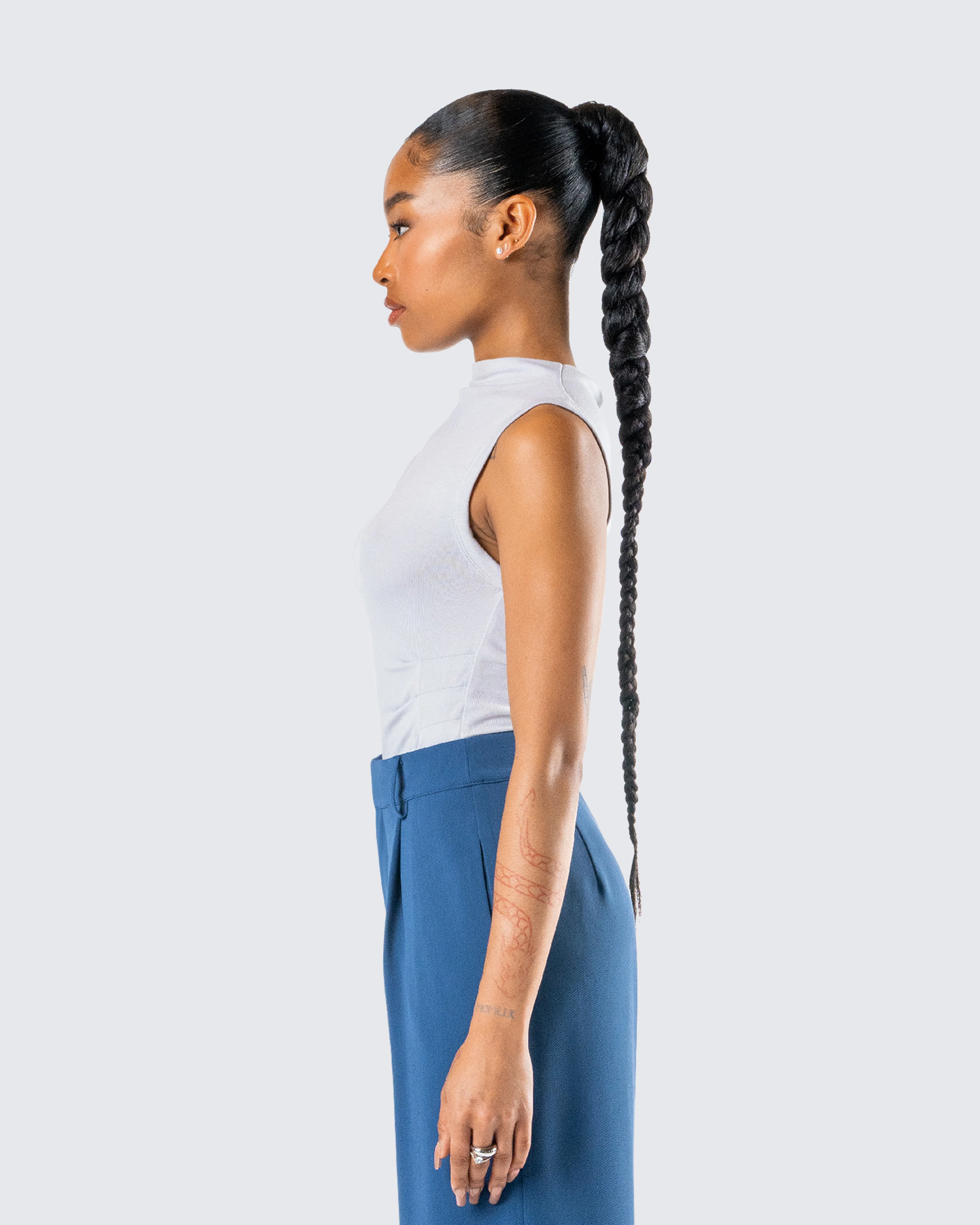Norah Light Grey Pleated Top - Image 6