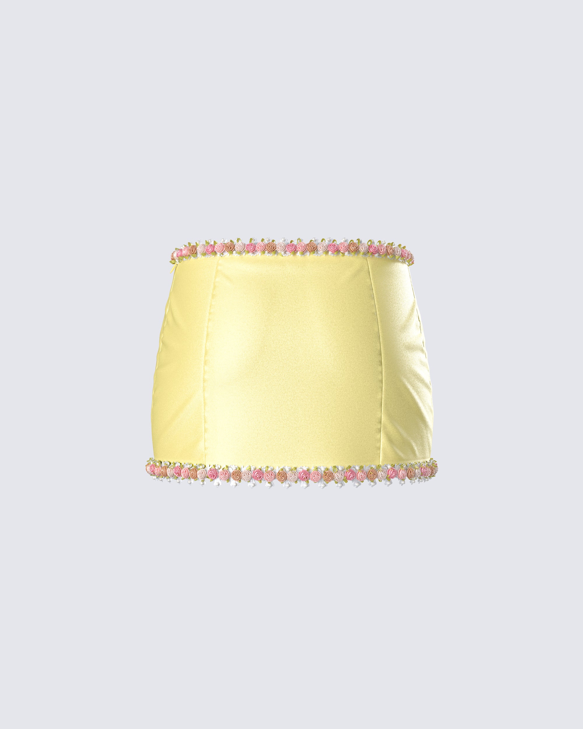 Nori Yellow Floral Micro Mini Skirt - Image 3