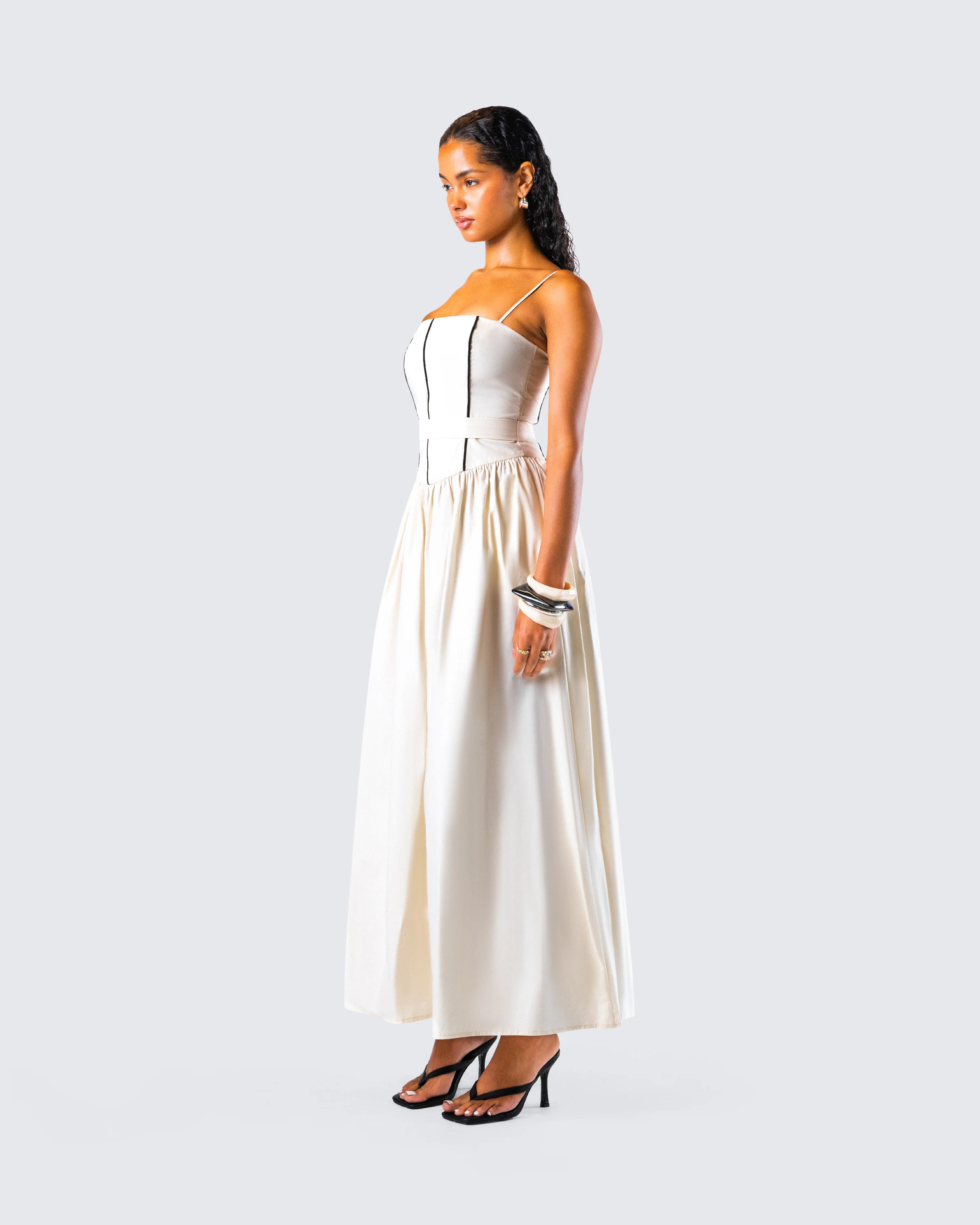 Nya Ivory Cotton Maxi Dress - Image 5
