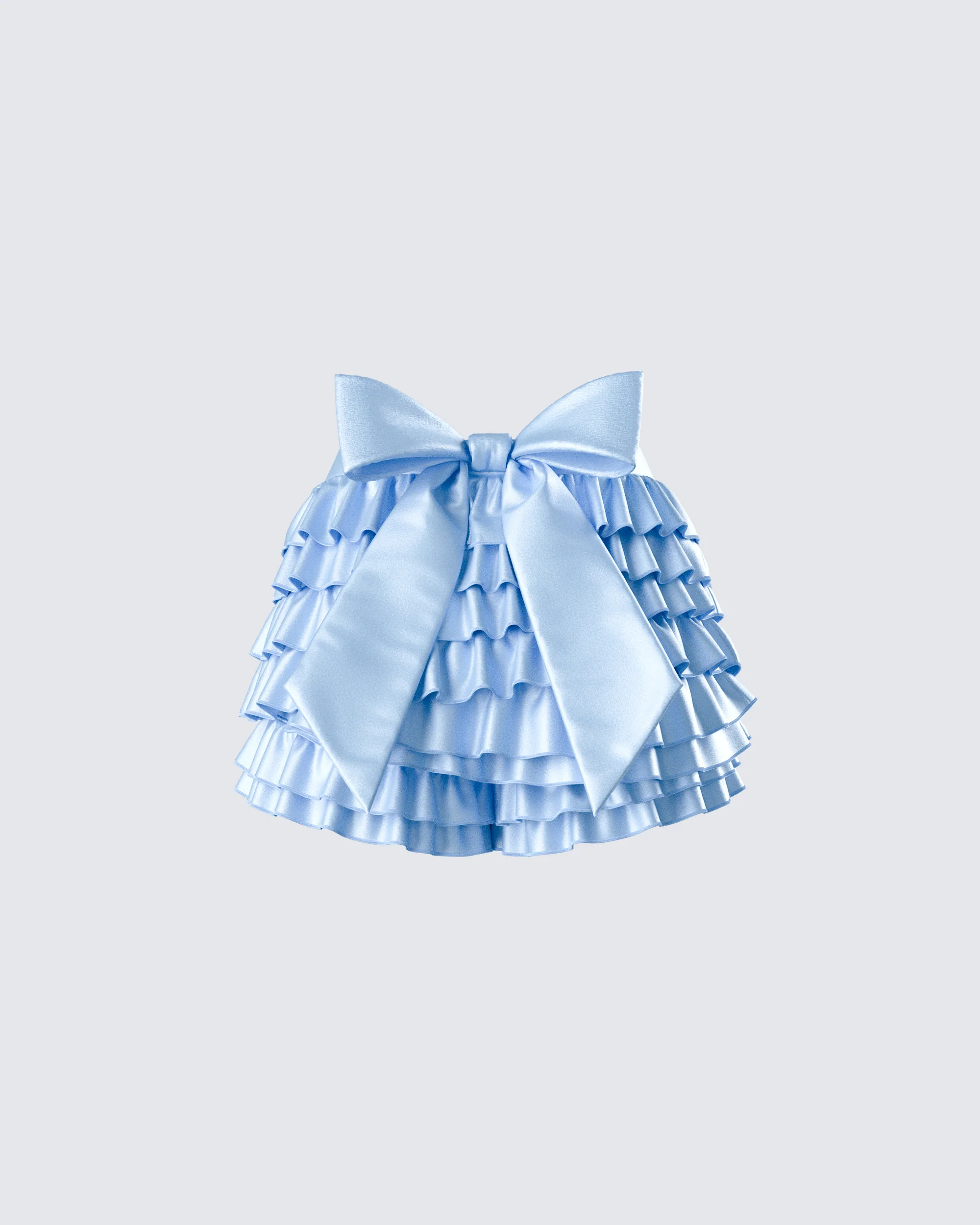 Oceana Blue Satin Ruffle Bloomer - Image 3