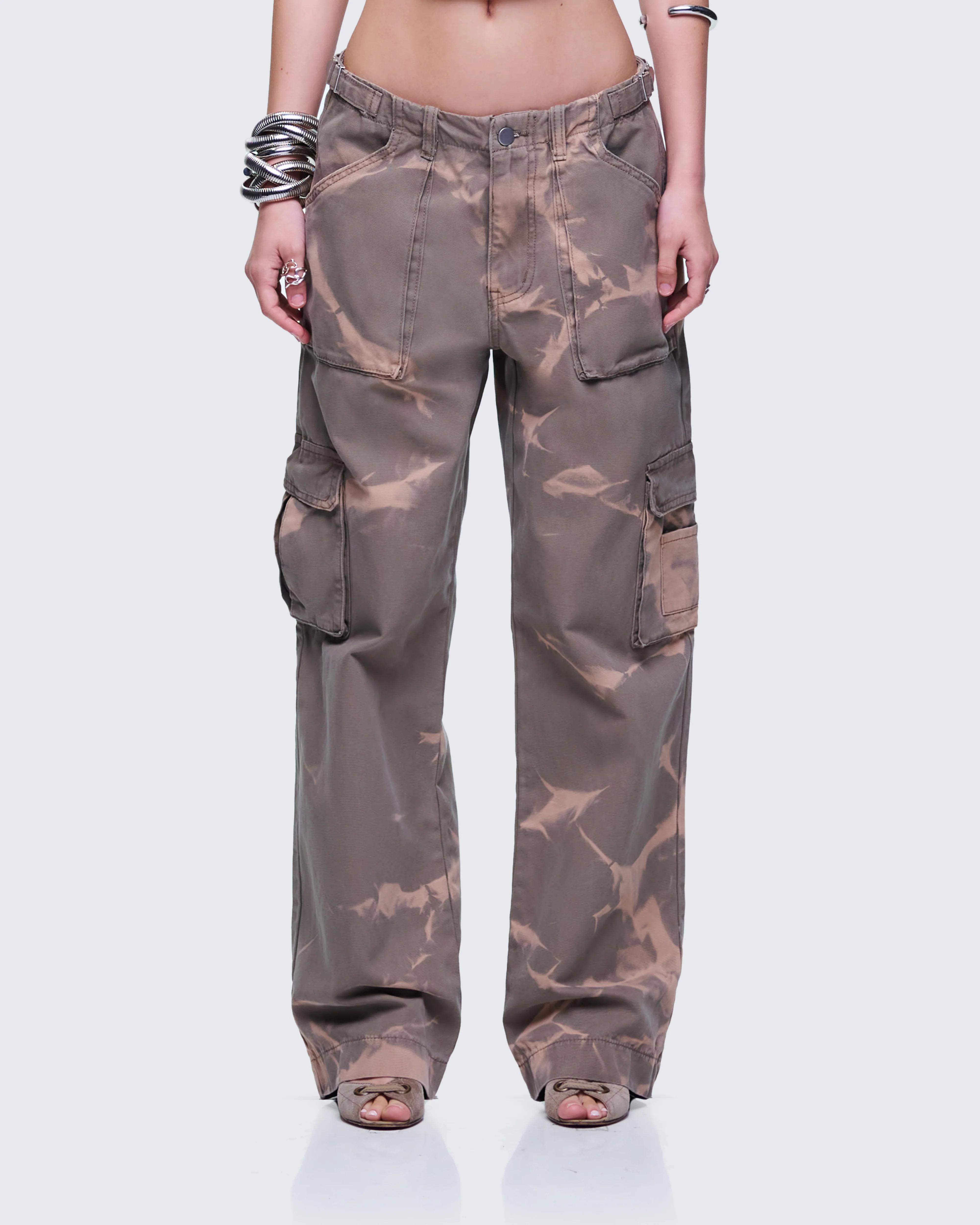 Oihana Brown Twill Cargo Pant - Image 2