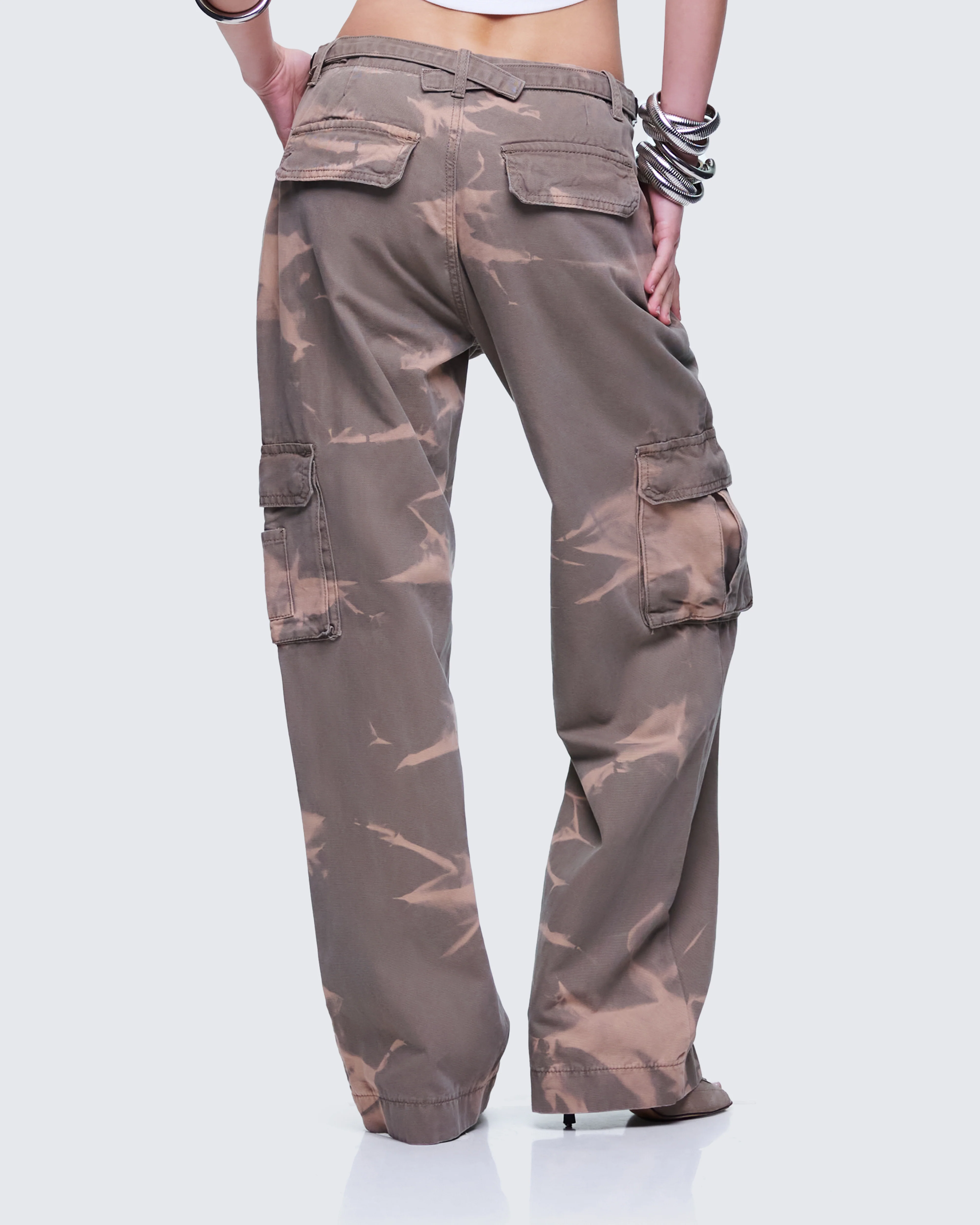 Oihana Brown Twill Cargo Pant - Image 4