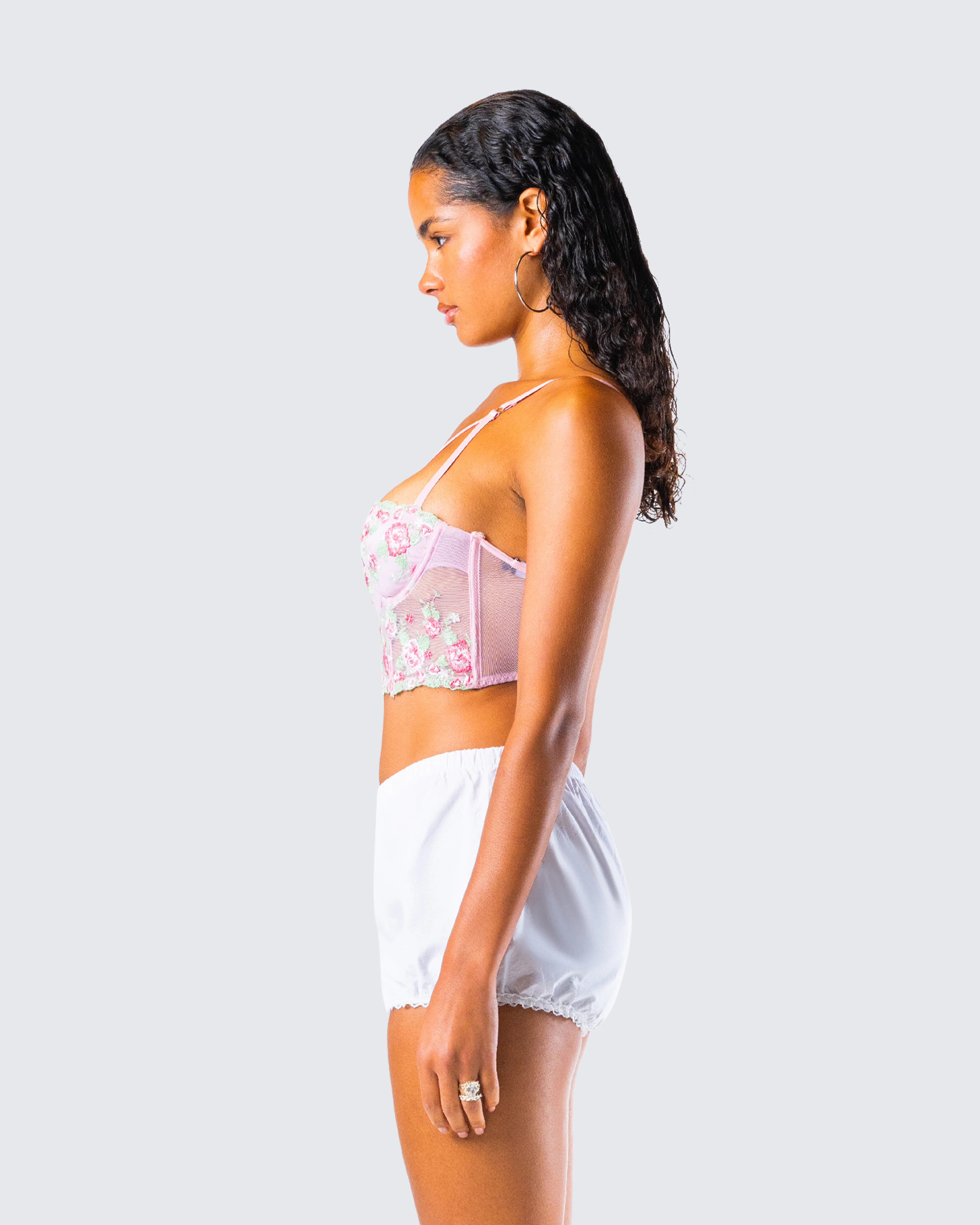 Olivia Pink Flower Corset Top - Image 6