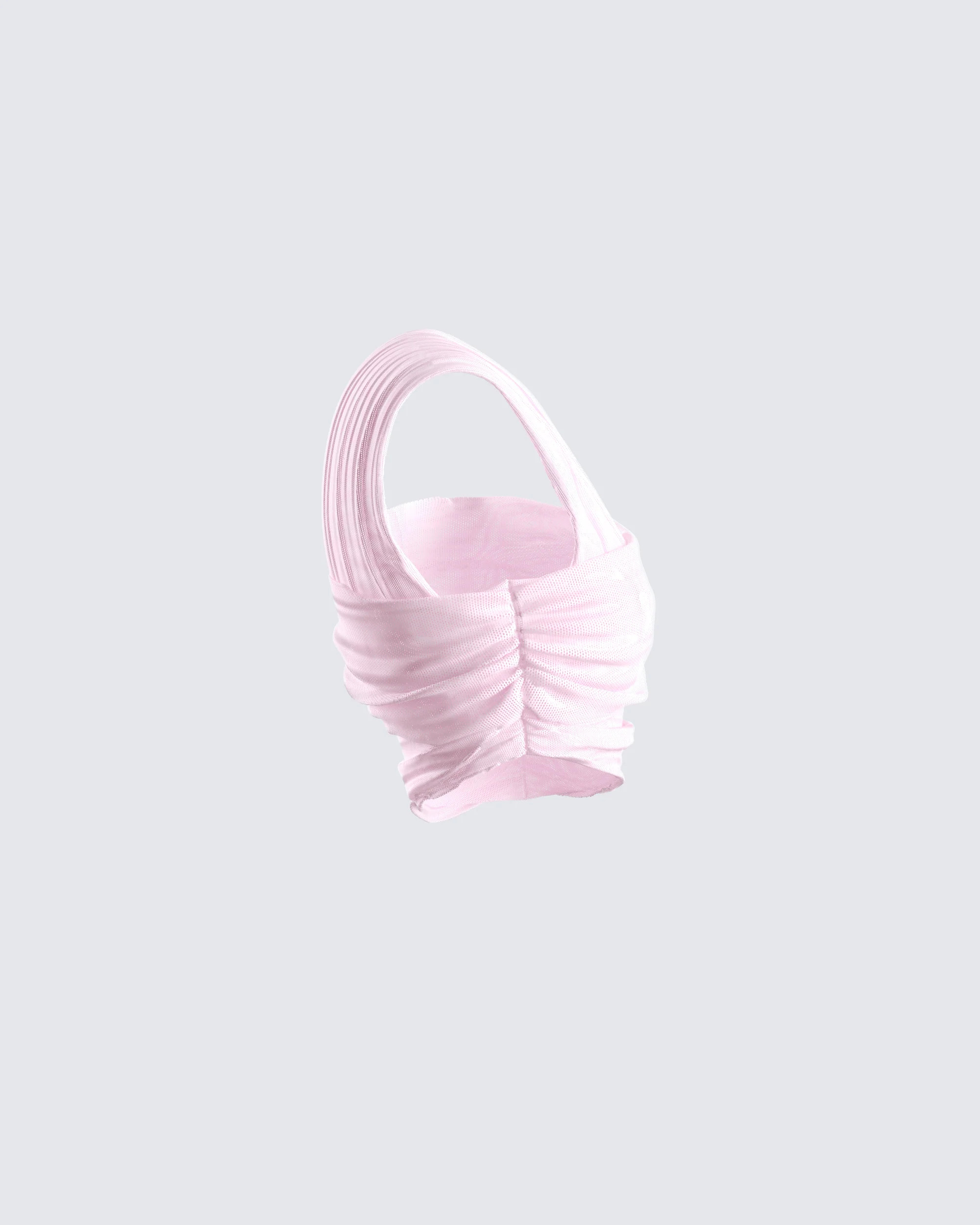 Omid Pink Asymmetrical Mesh Top - Image 2