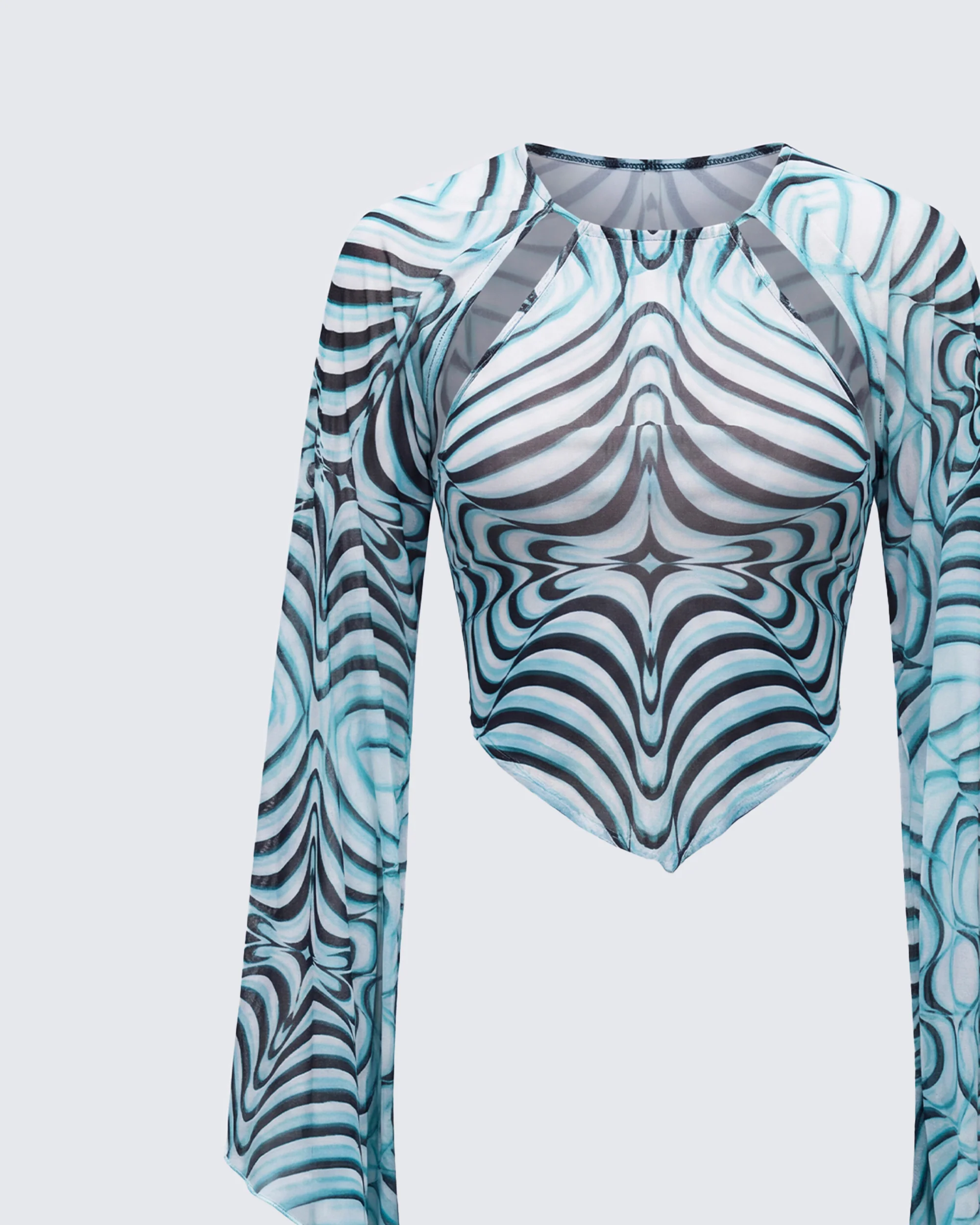 Ophelia Multi Mesh Extreme Sleeve Top - Image 6