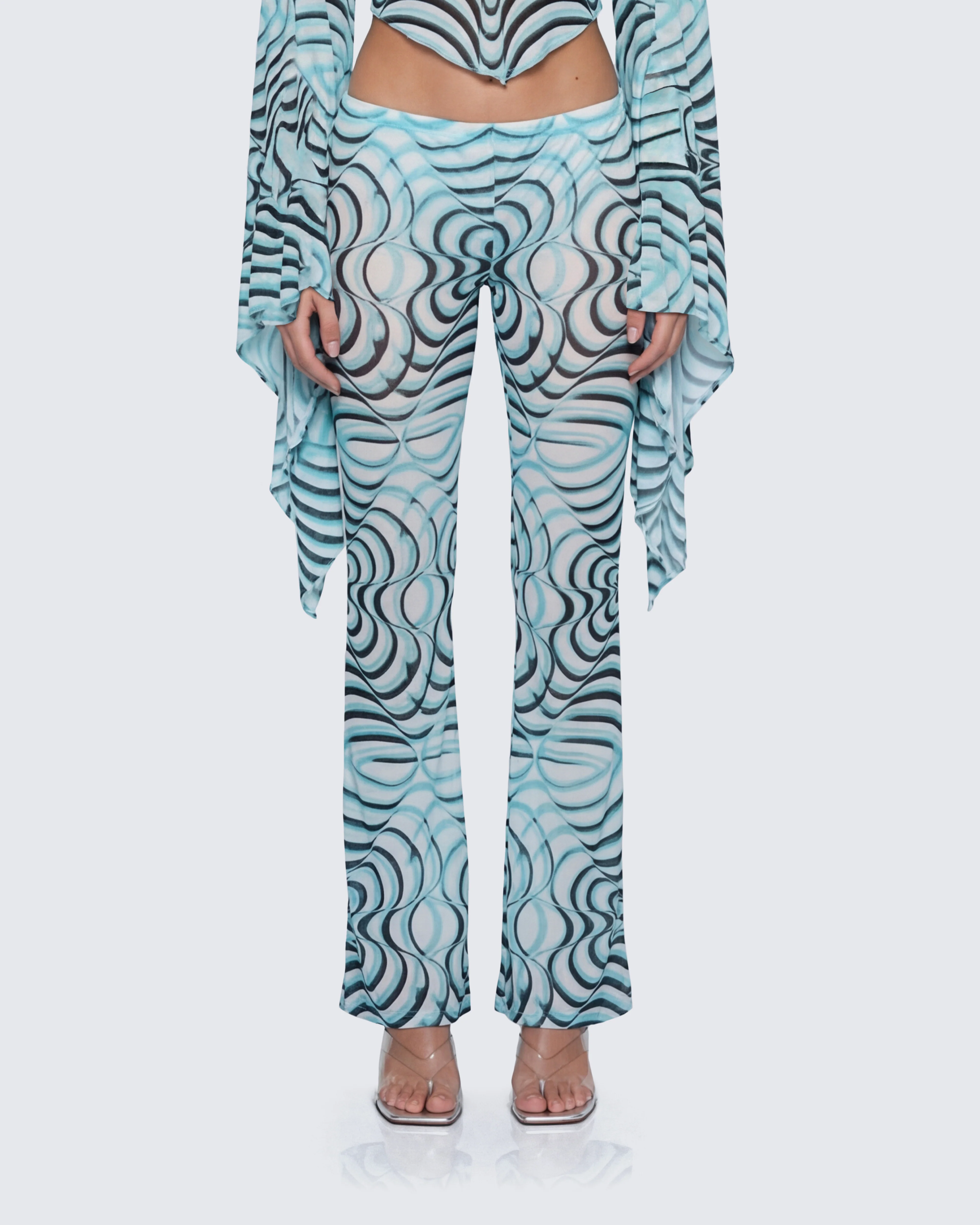 Ophelia Multi Mesh Flare Leggings - Image 2