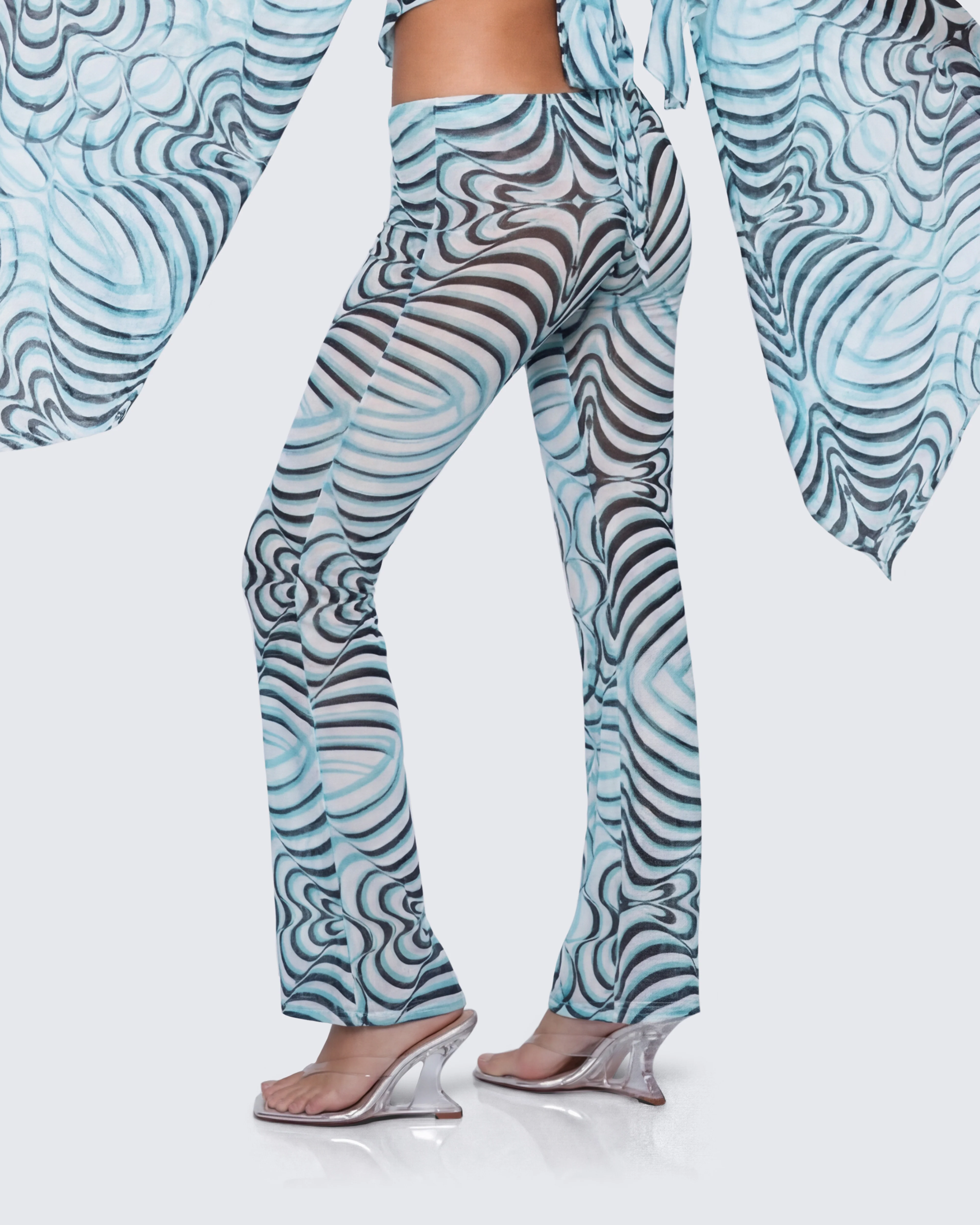 Ophelia Multi Mesh Flare Leggings - Image 4