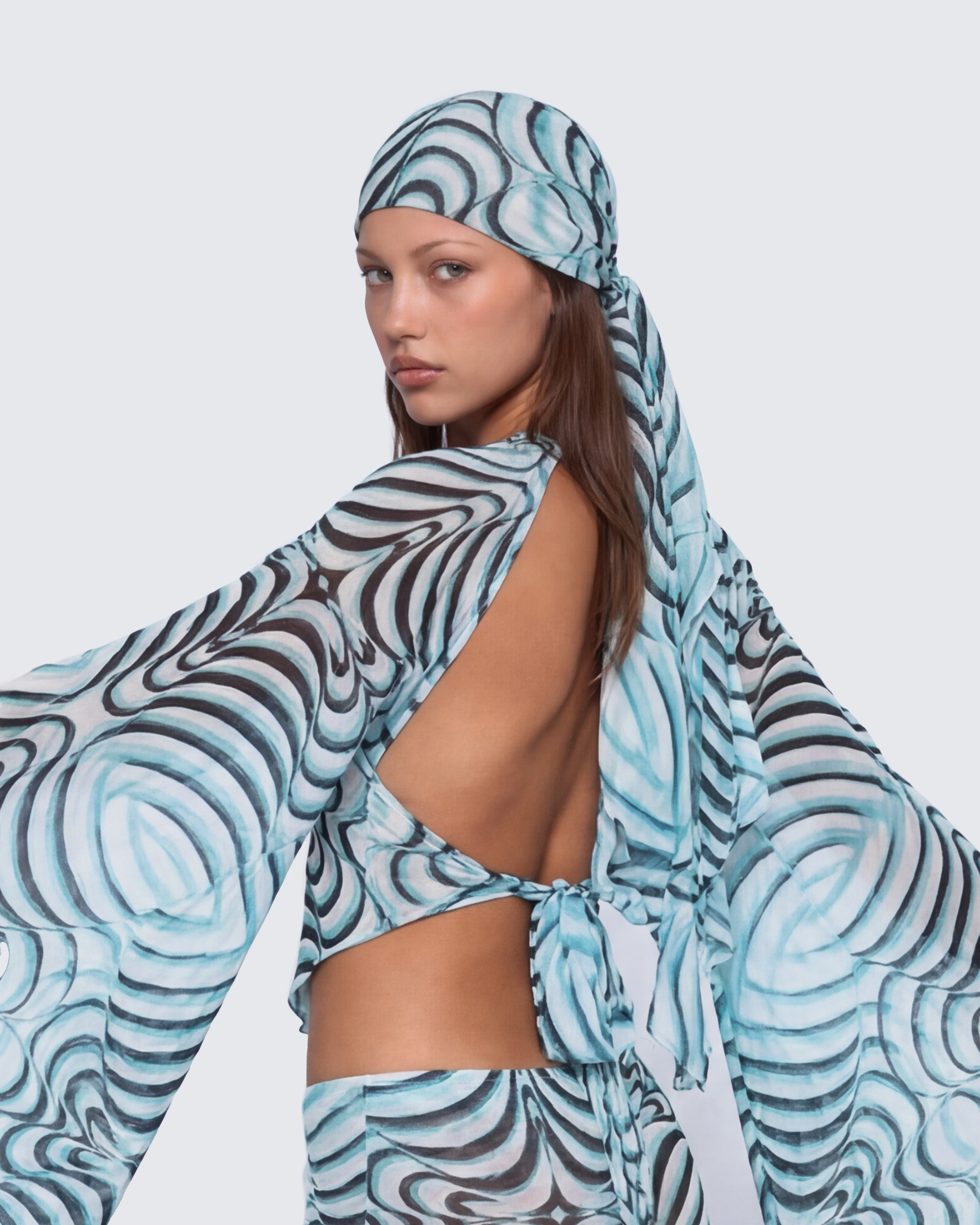 Ophelia Multi Printed Headscarf - Image 3