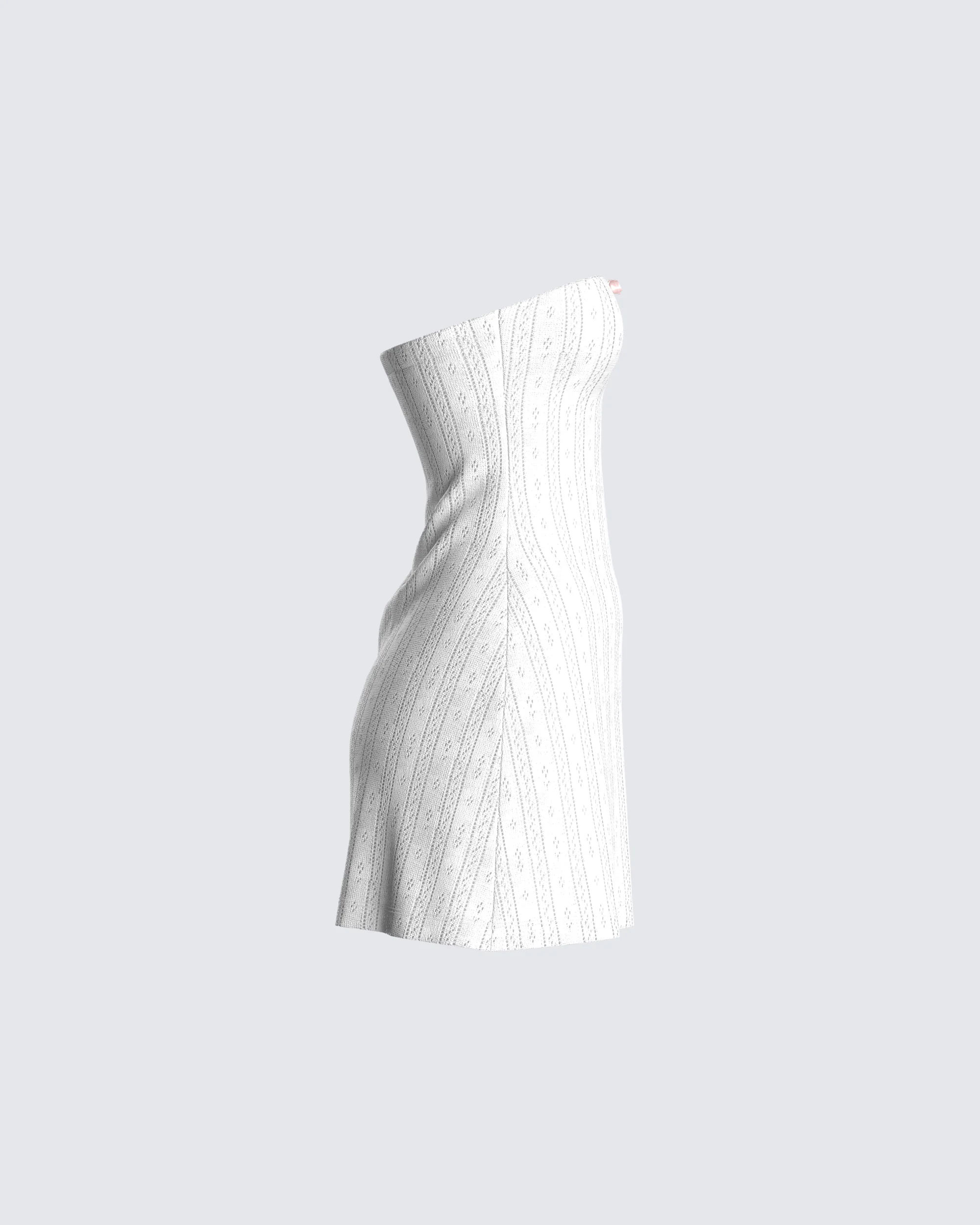 Paloma White Pointelle Mini Dress - Image 2