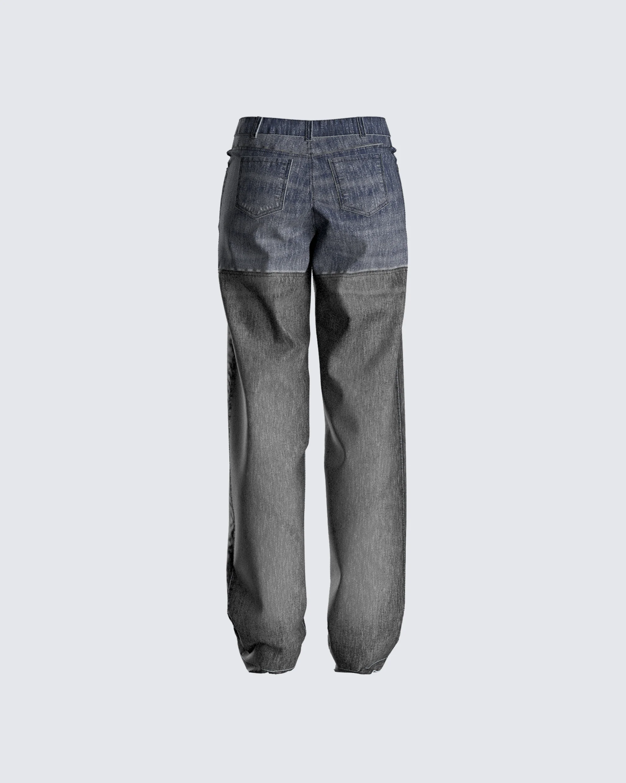 Pascal Colorblock Black Blue Jeans - Image 3