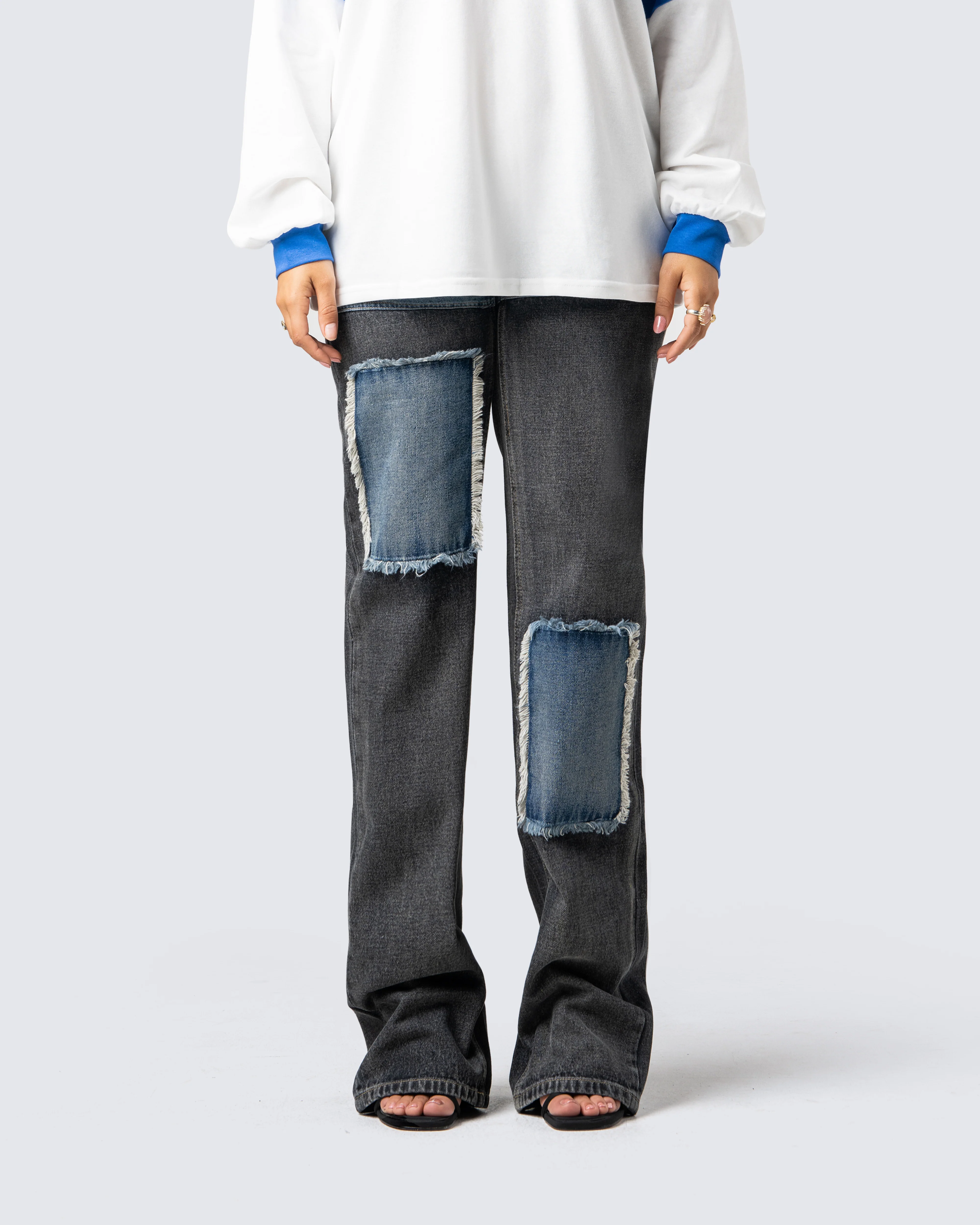 Pascal Colorblock Black Blue Jeans - Image 4
