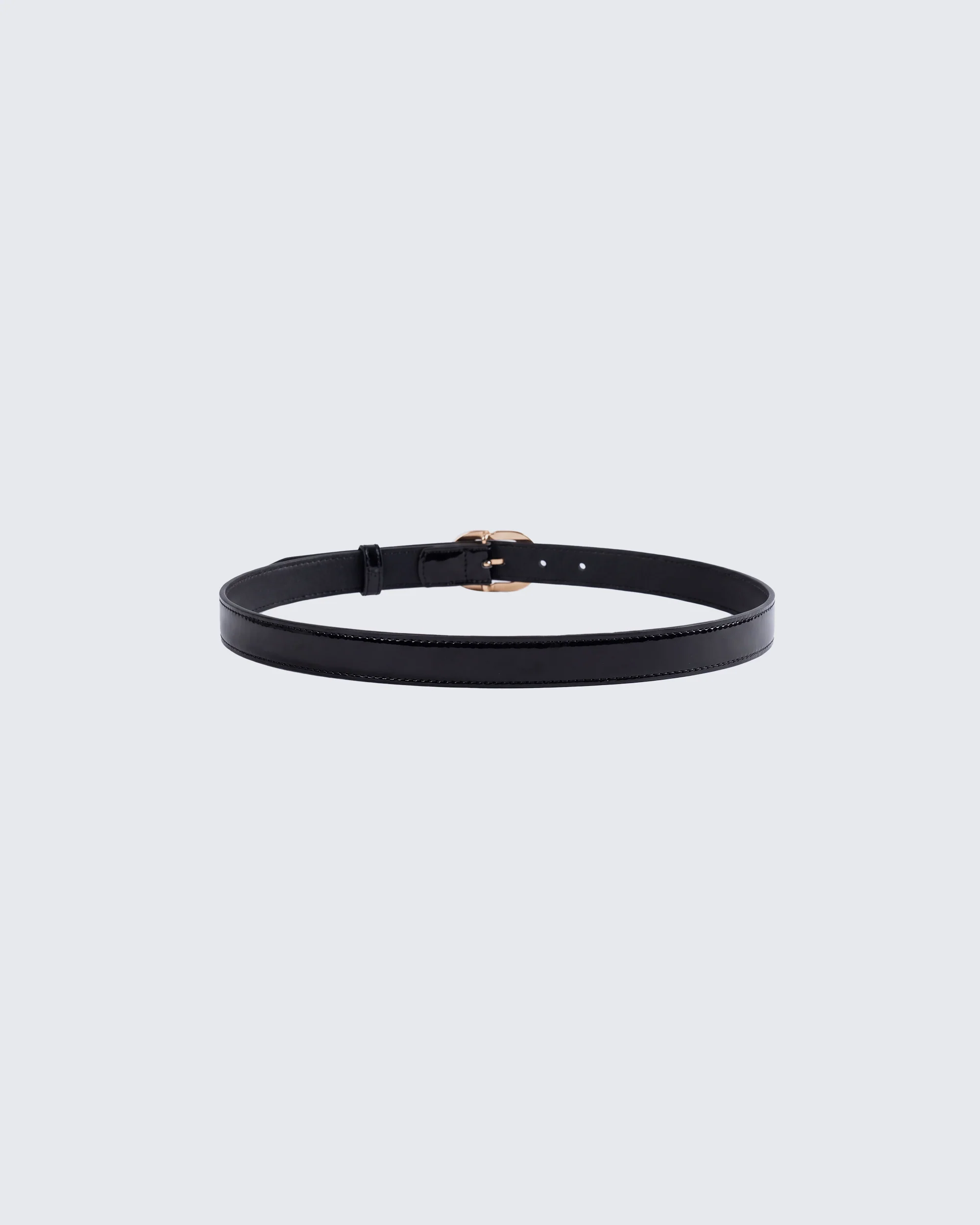 Perla Black Faux Leather Belt - Image 2