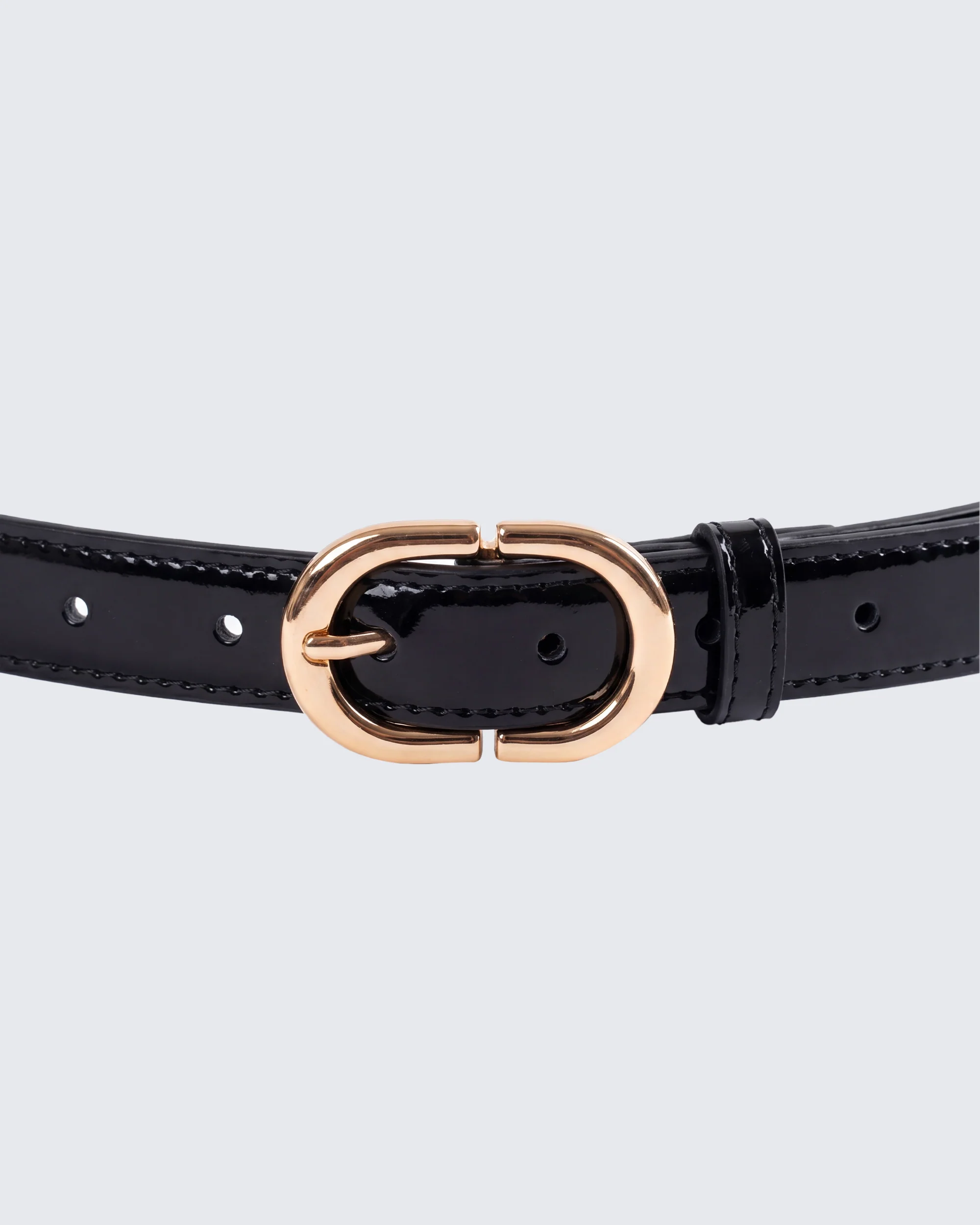 Perla Black Faux Leather Belt - Image 5