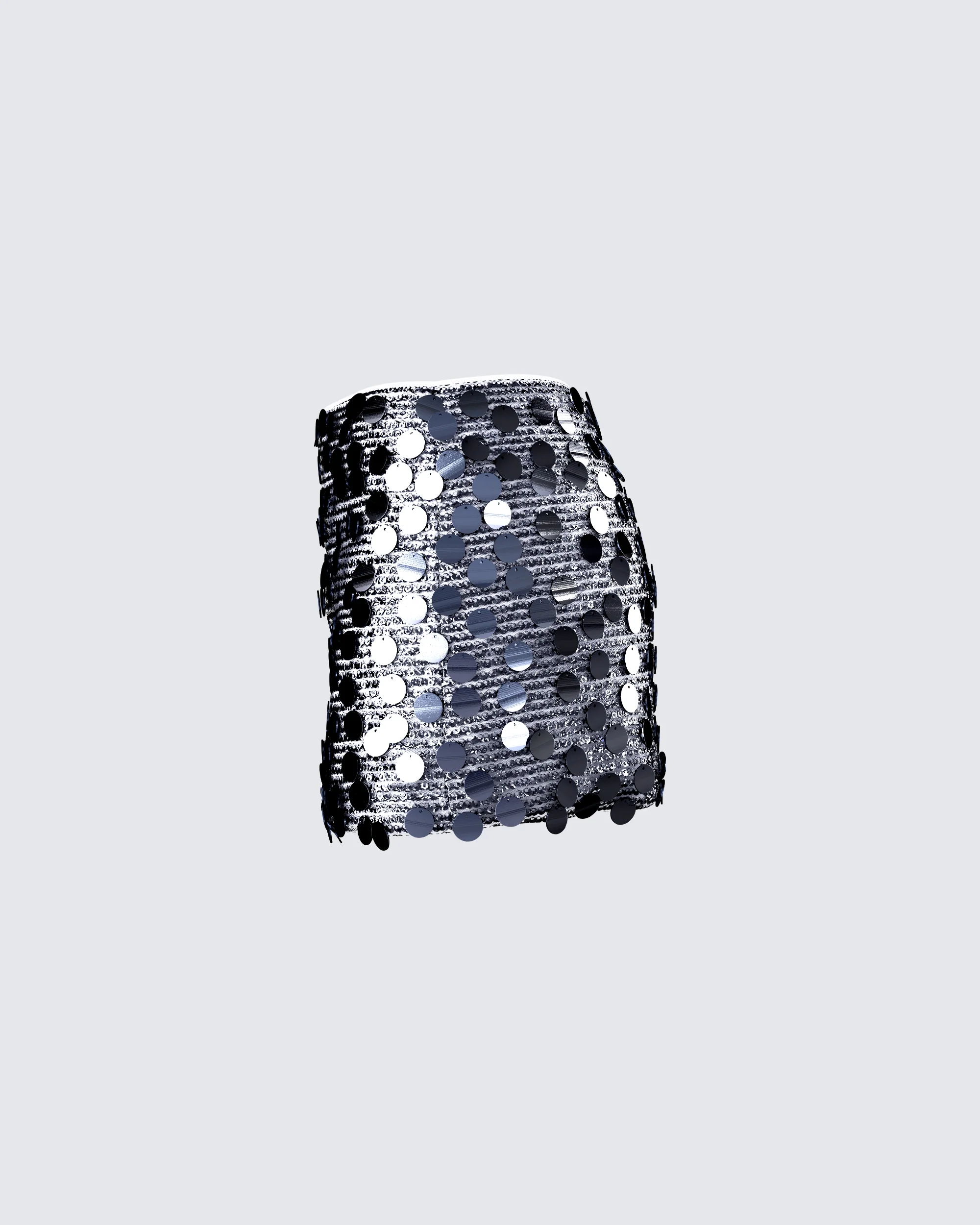 Philo Silver Sequin Mini Skirt - Image 2