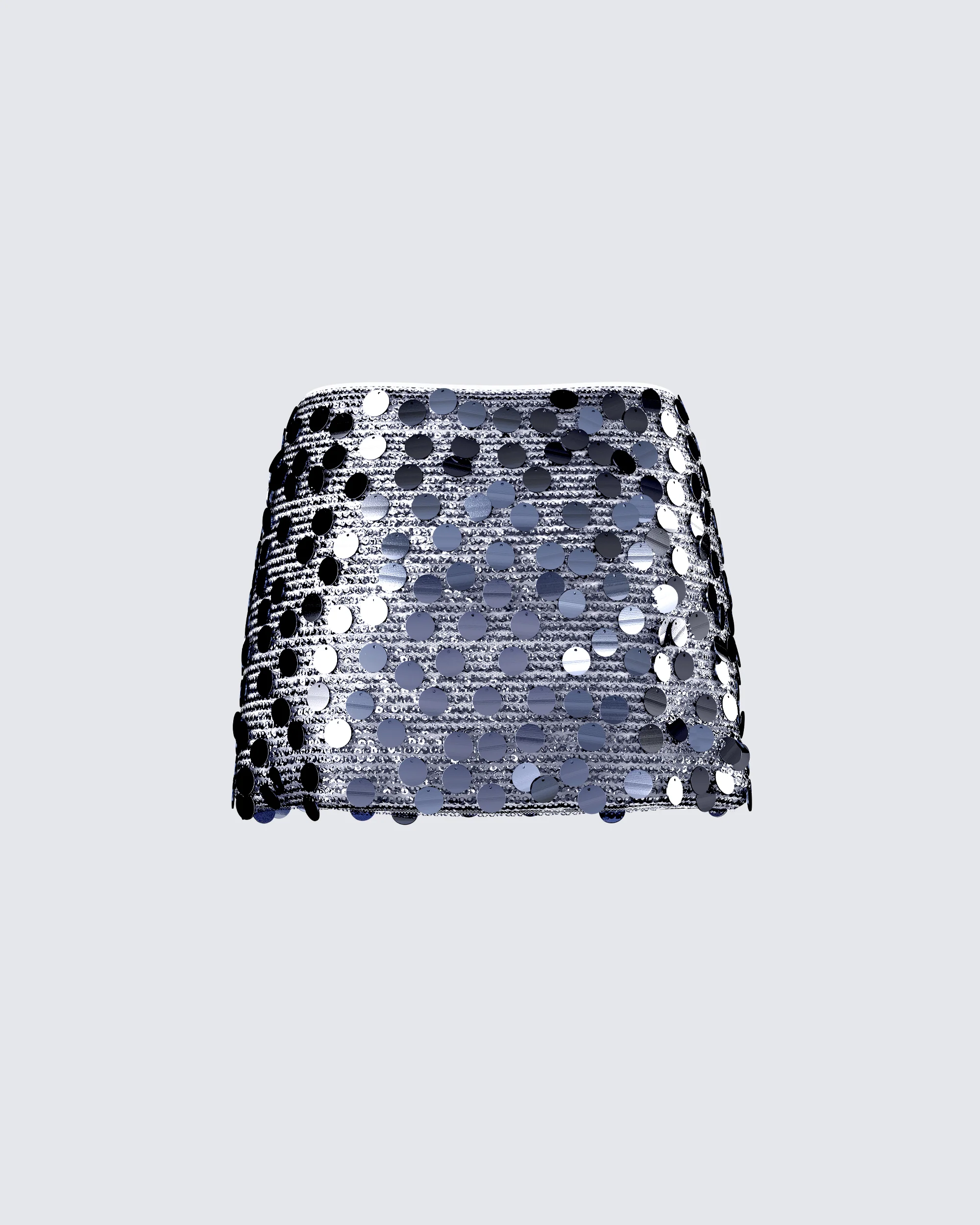 Philo Silver Sequin Mini Skirt - Image 3