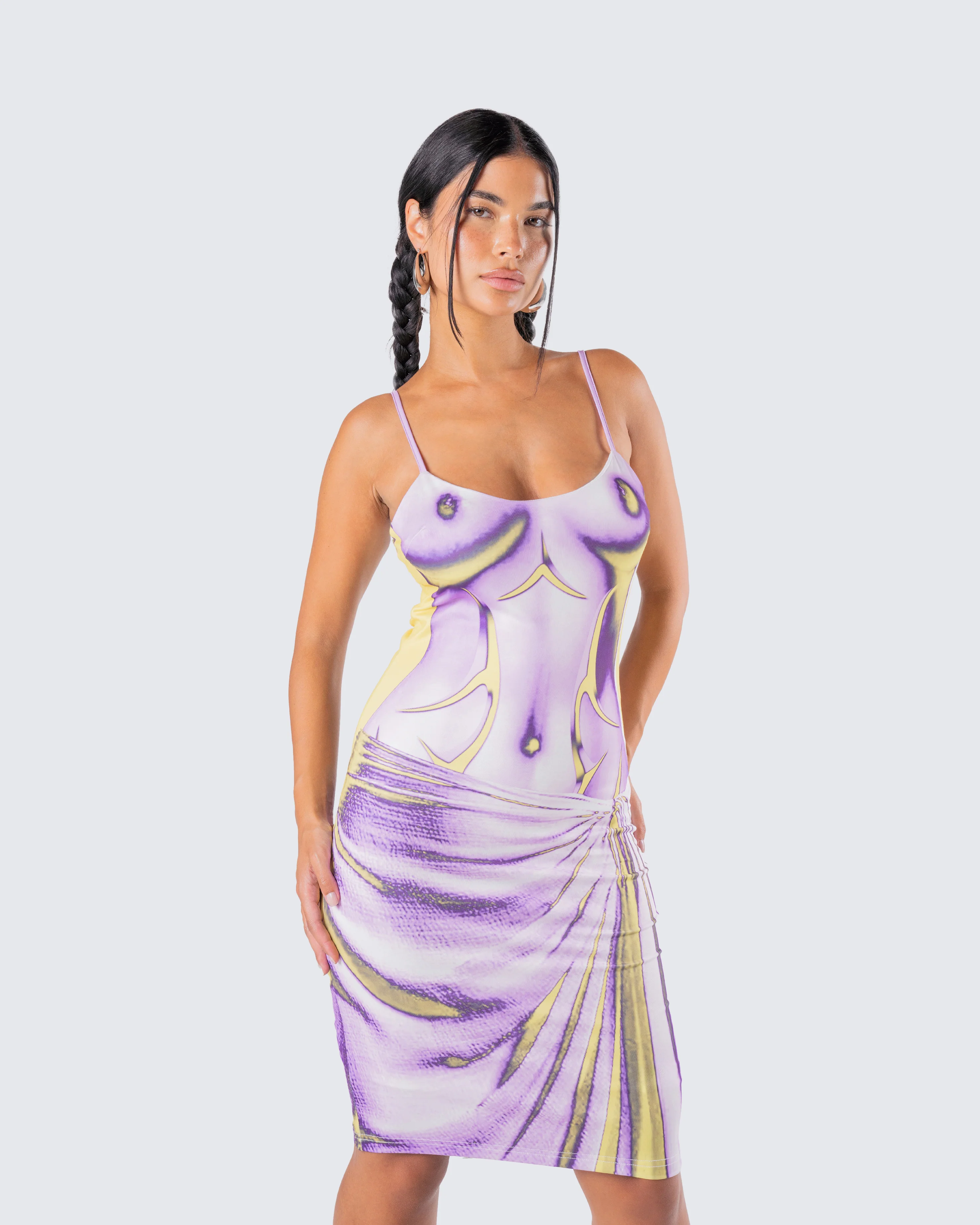 Phoebe Body Print Mini Dress - Image 9