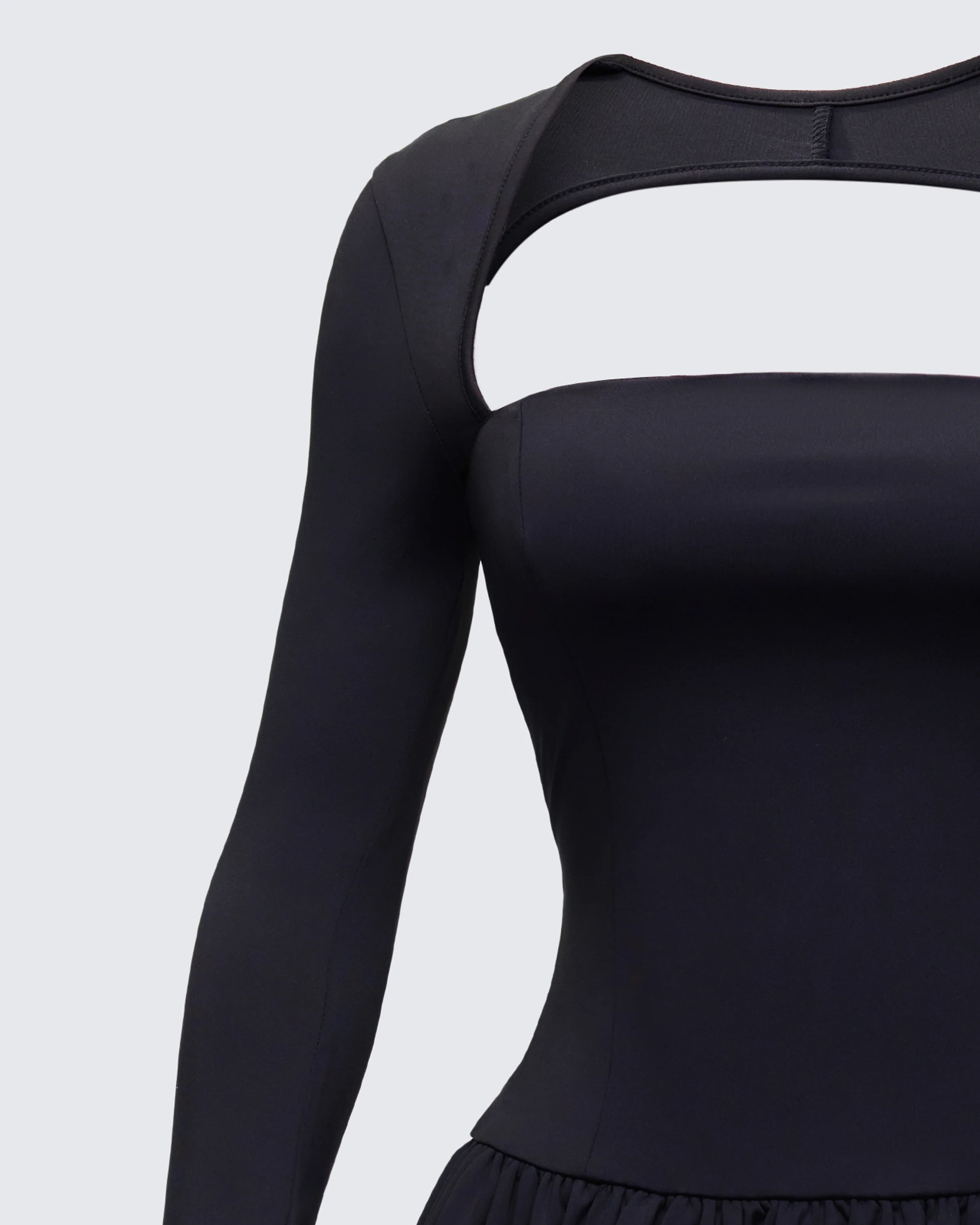 Pili Black Drop Bubble Hem Micro Mini Dress - Image 6