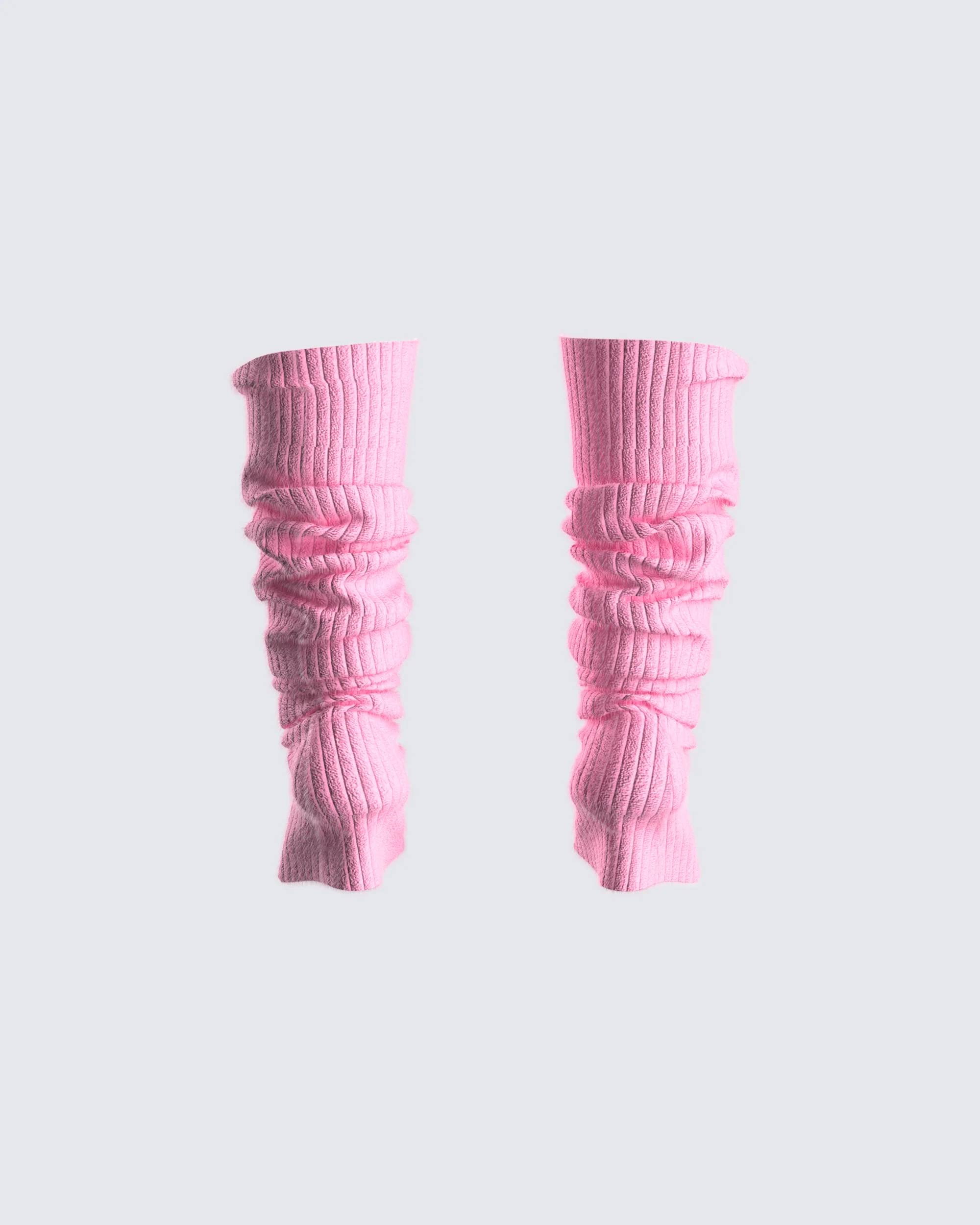 Pollie Pink Ribbed Leg Warmer - Image 3
