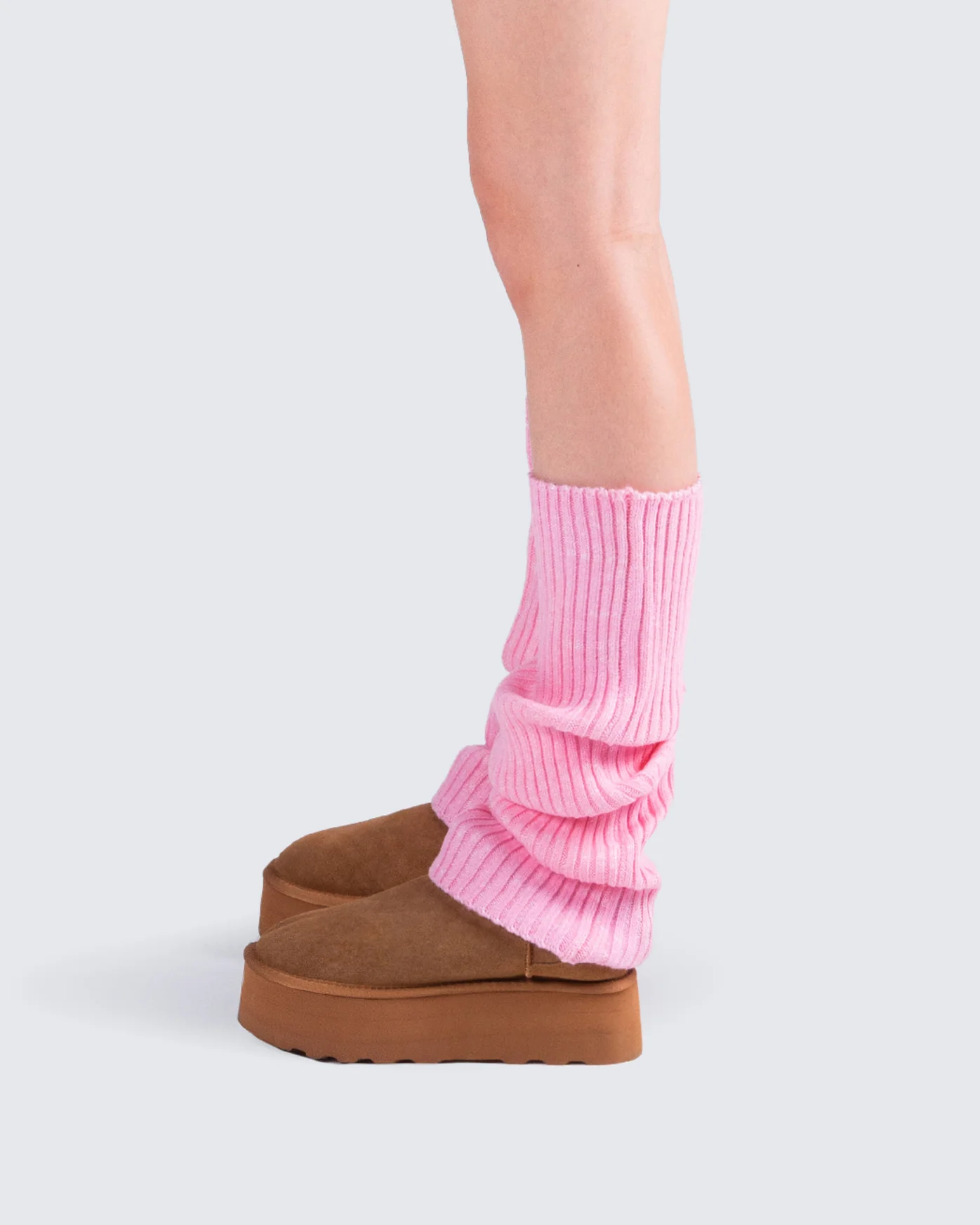 Pollie Pink Ribbed Leg Warmer - Image 6