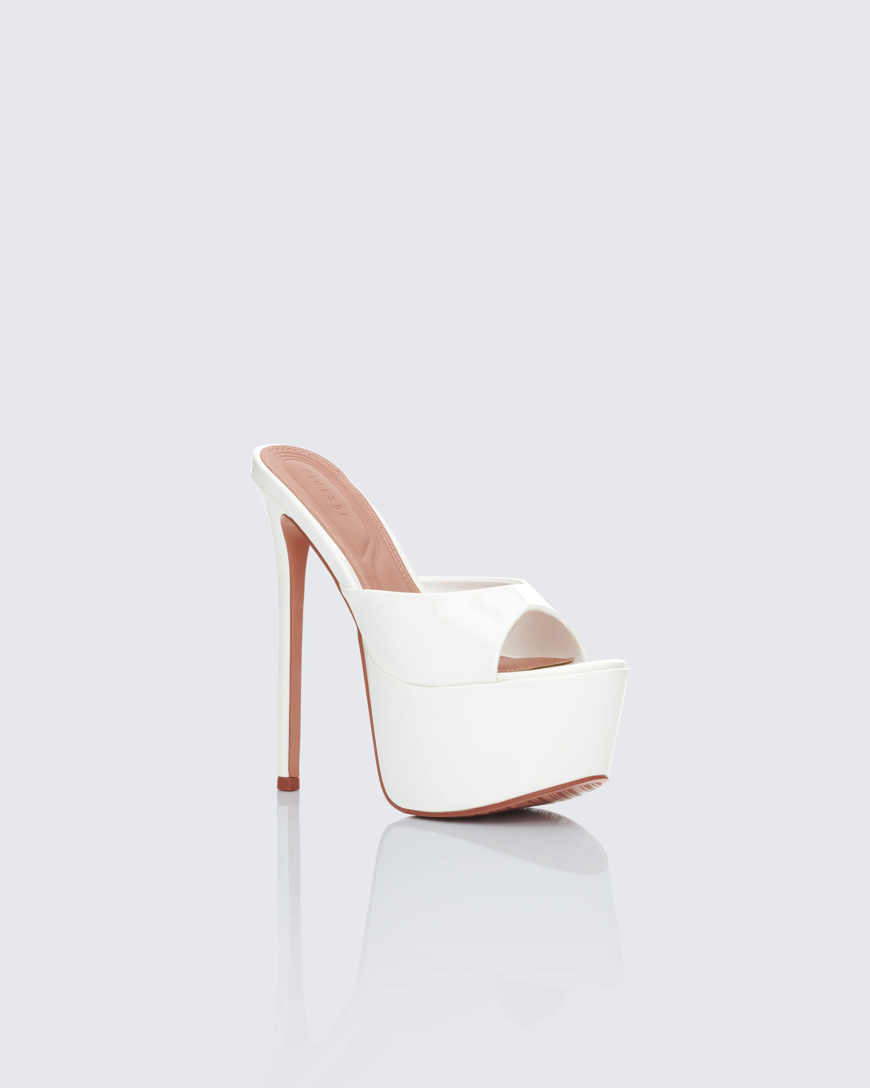 Portia White Platform Mules - Image 2