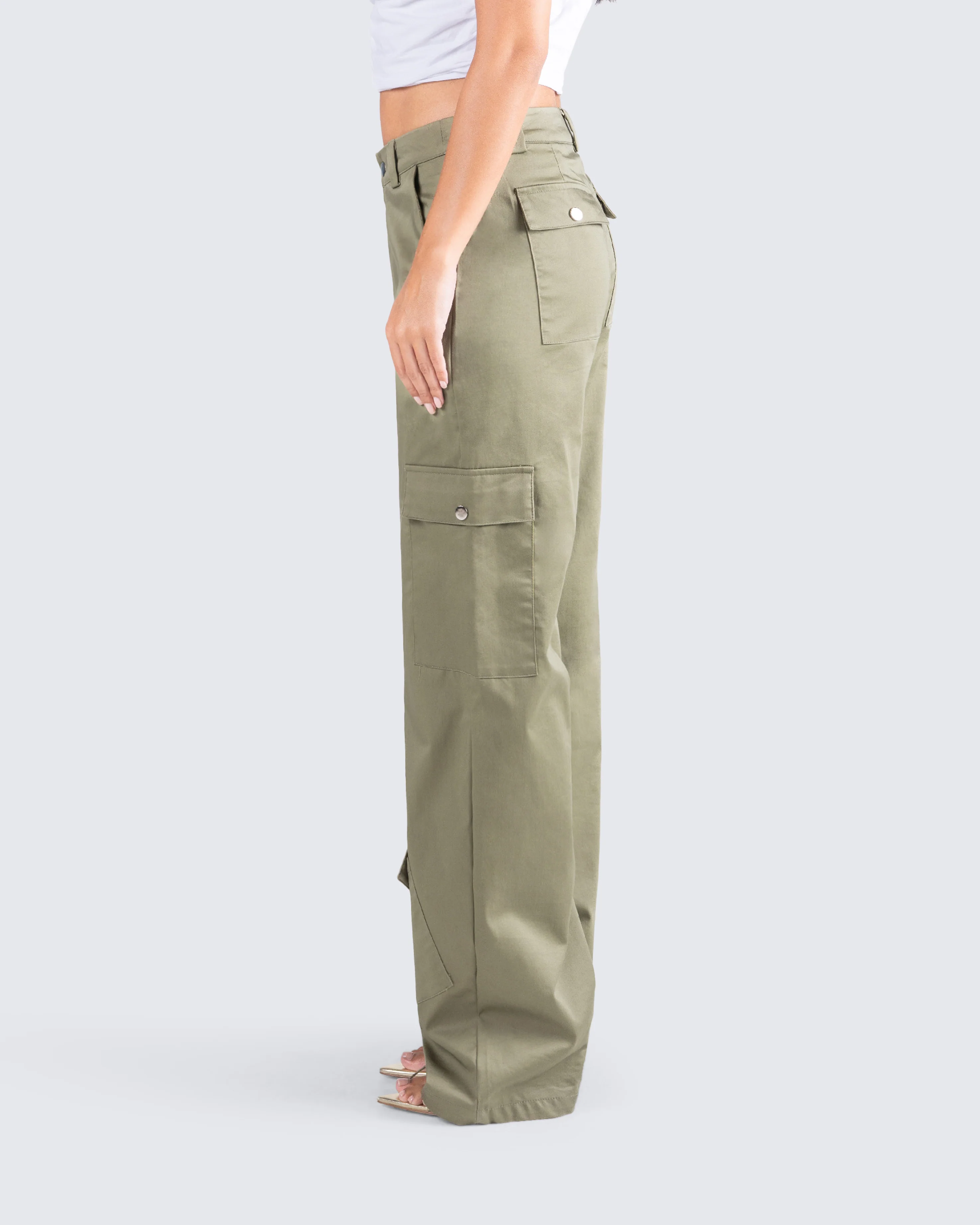 Rachel Olive Cargo Pant - Image 6