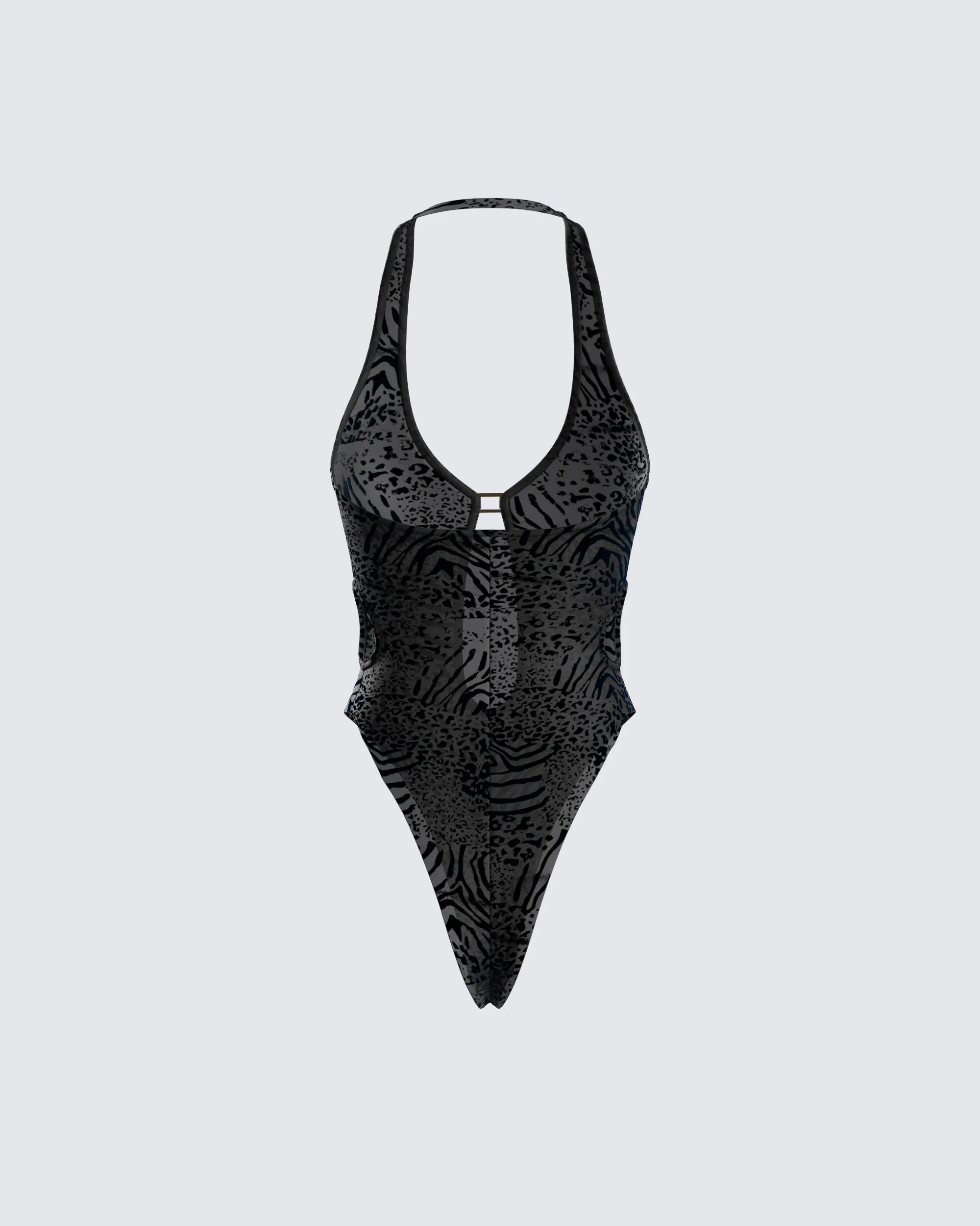 Raquel Black Animal Print Bodysuit - Image 3