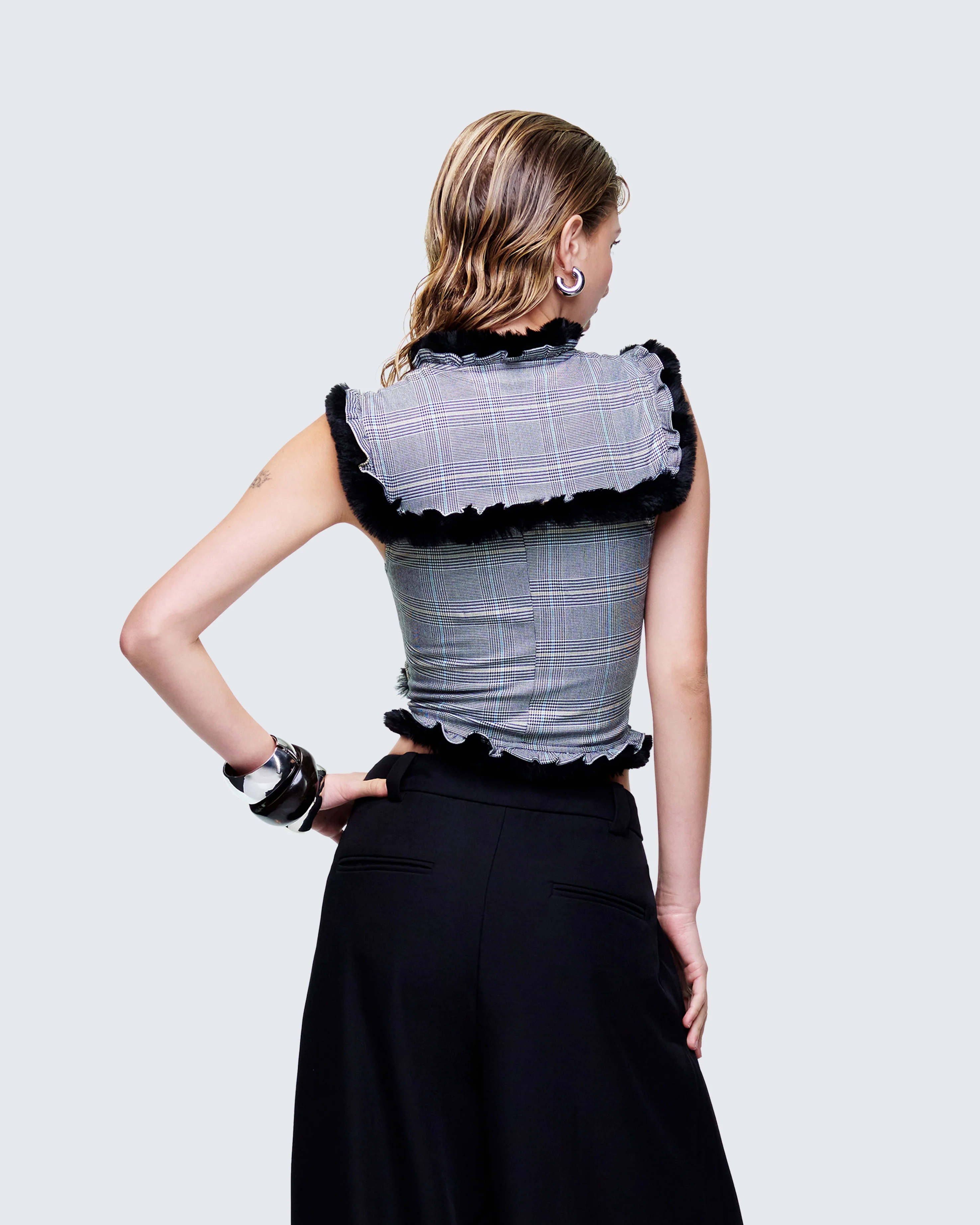 Raynah Multi Check Printed Top - Image 4