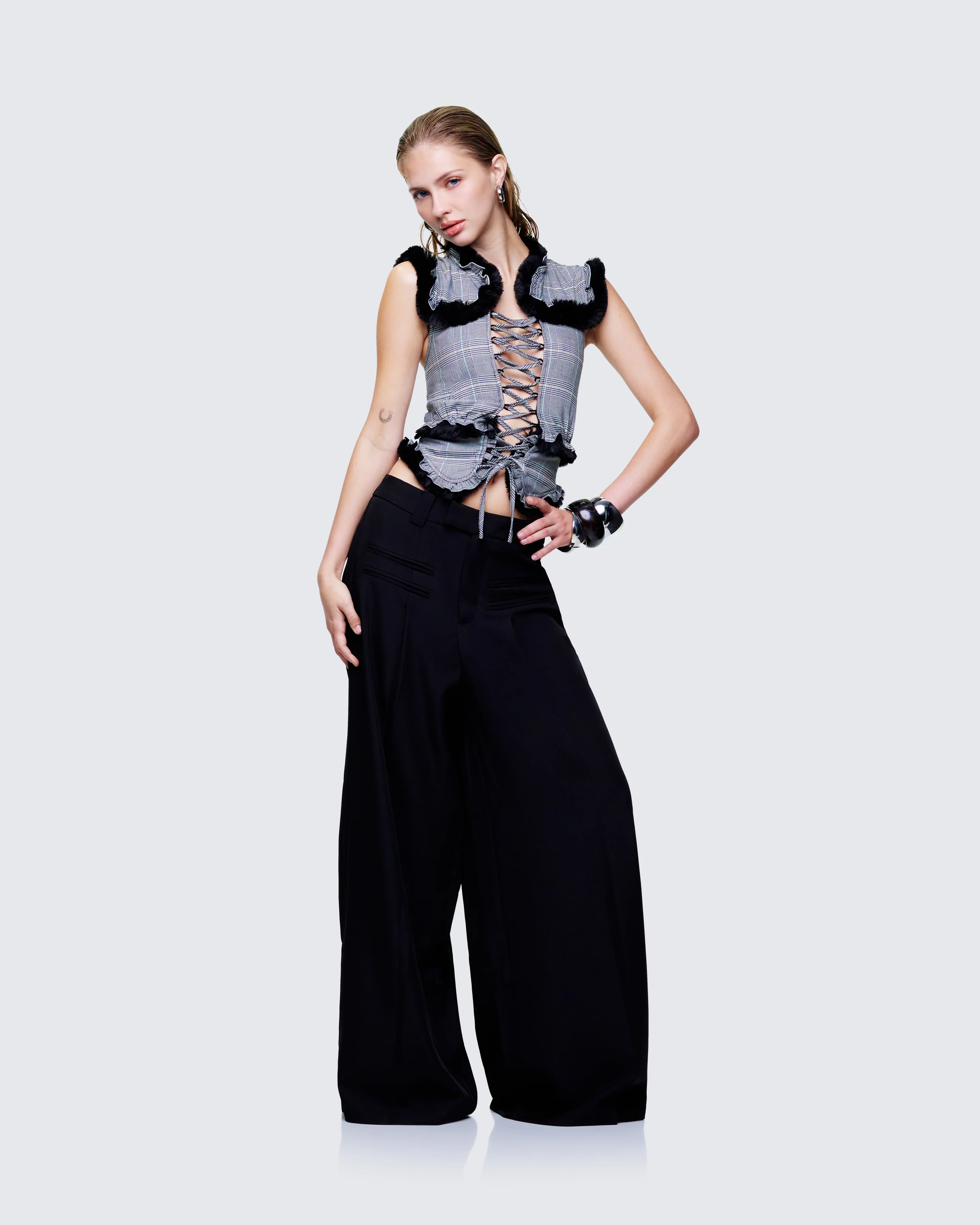 Raynah Multi Check Printed Top - Image 5