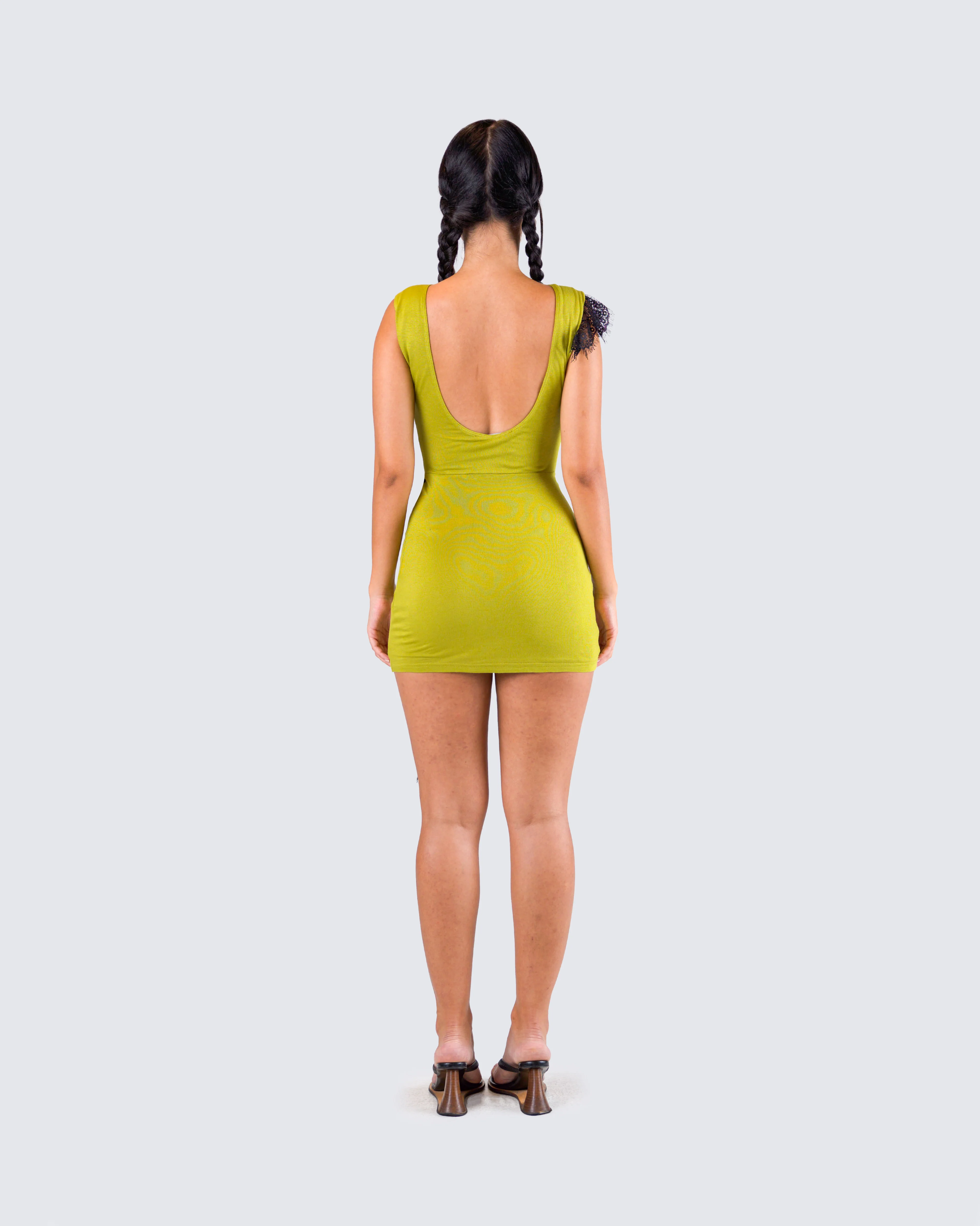 Rebecca Green Jersey Mini Dress - Image 5
