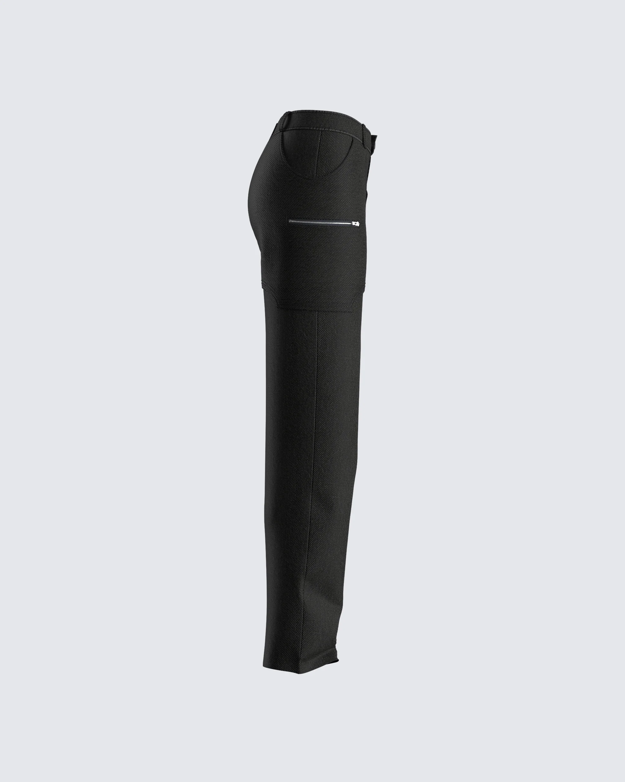 Renya Black Denim Paneled Jean - Image 2