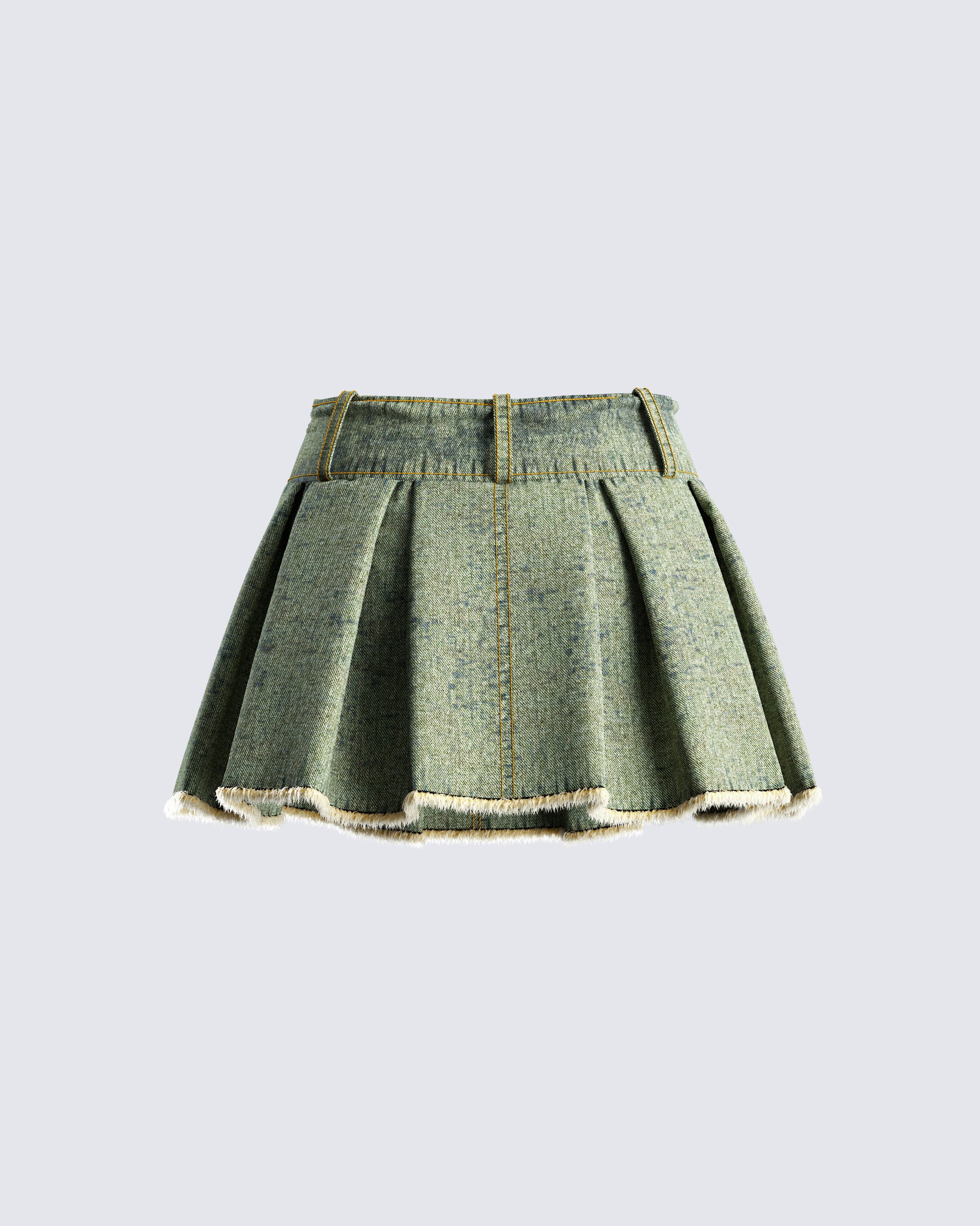 Richelle Washed Denim Mini Skirt - Image 3