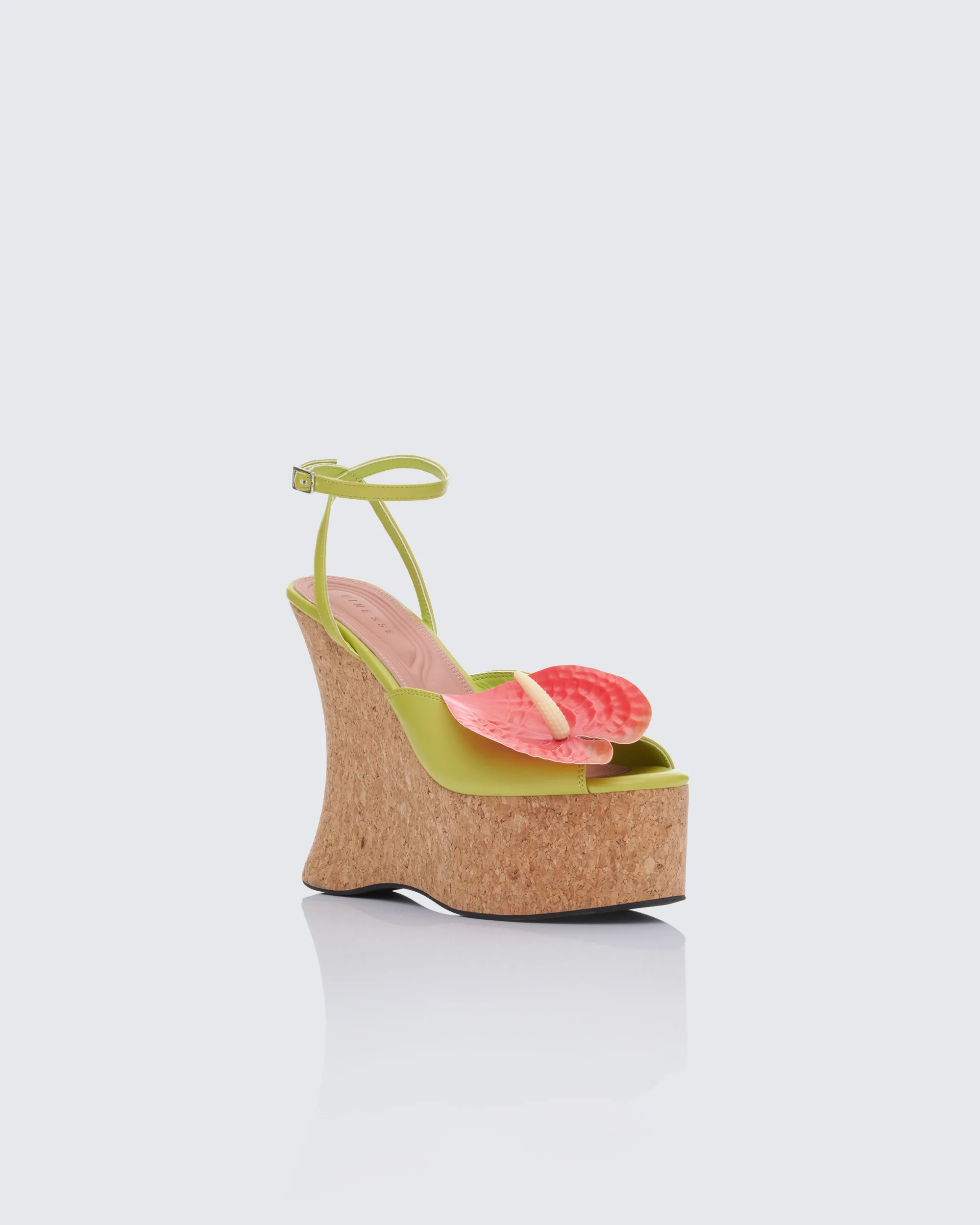 Rima Lime Tropical Cork Wedges - Image 2