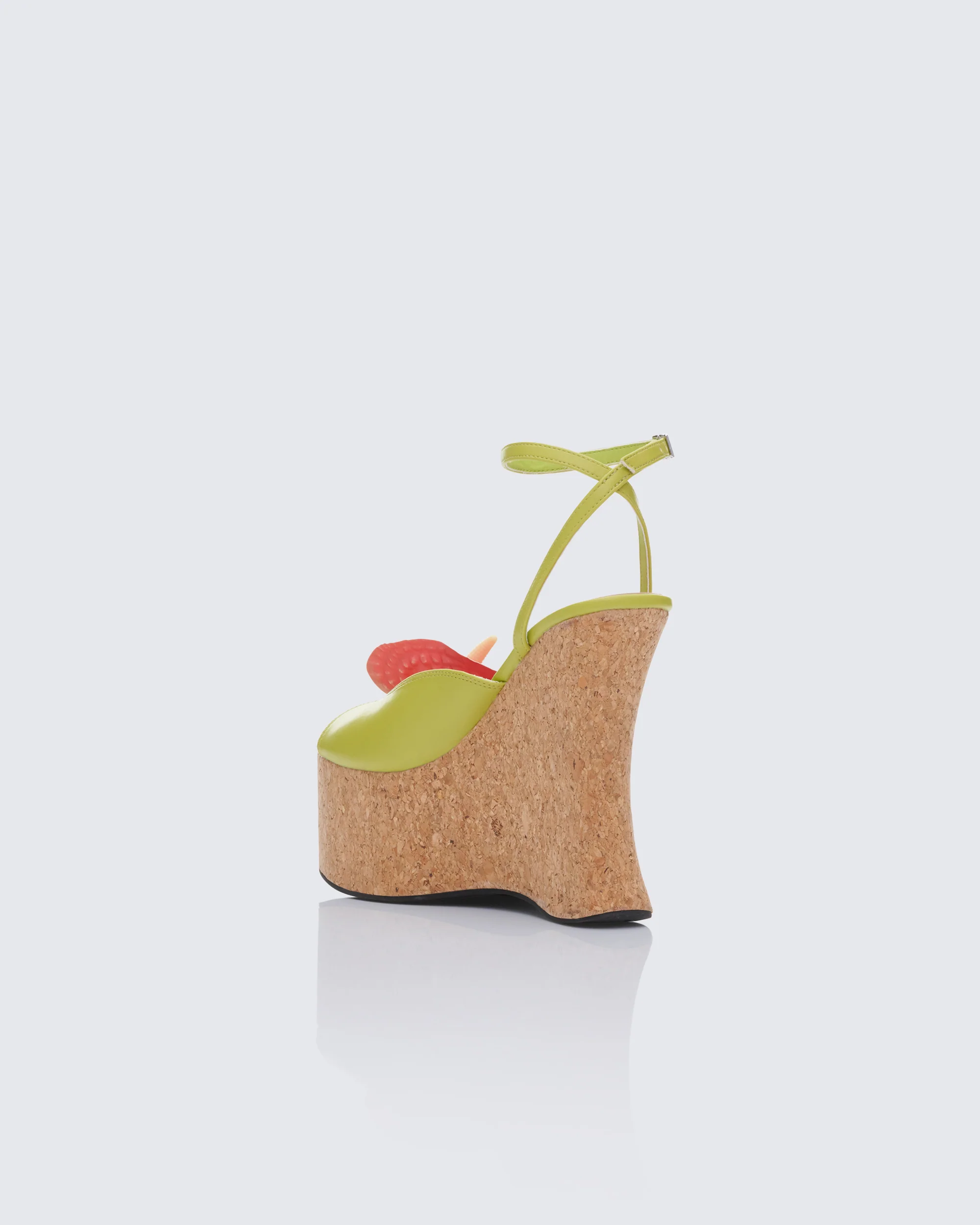 Rima Lime Tropical Cork Wedges - Image 3