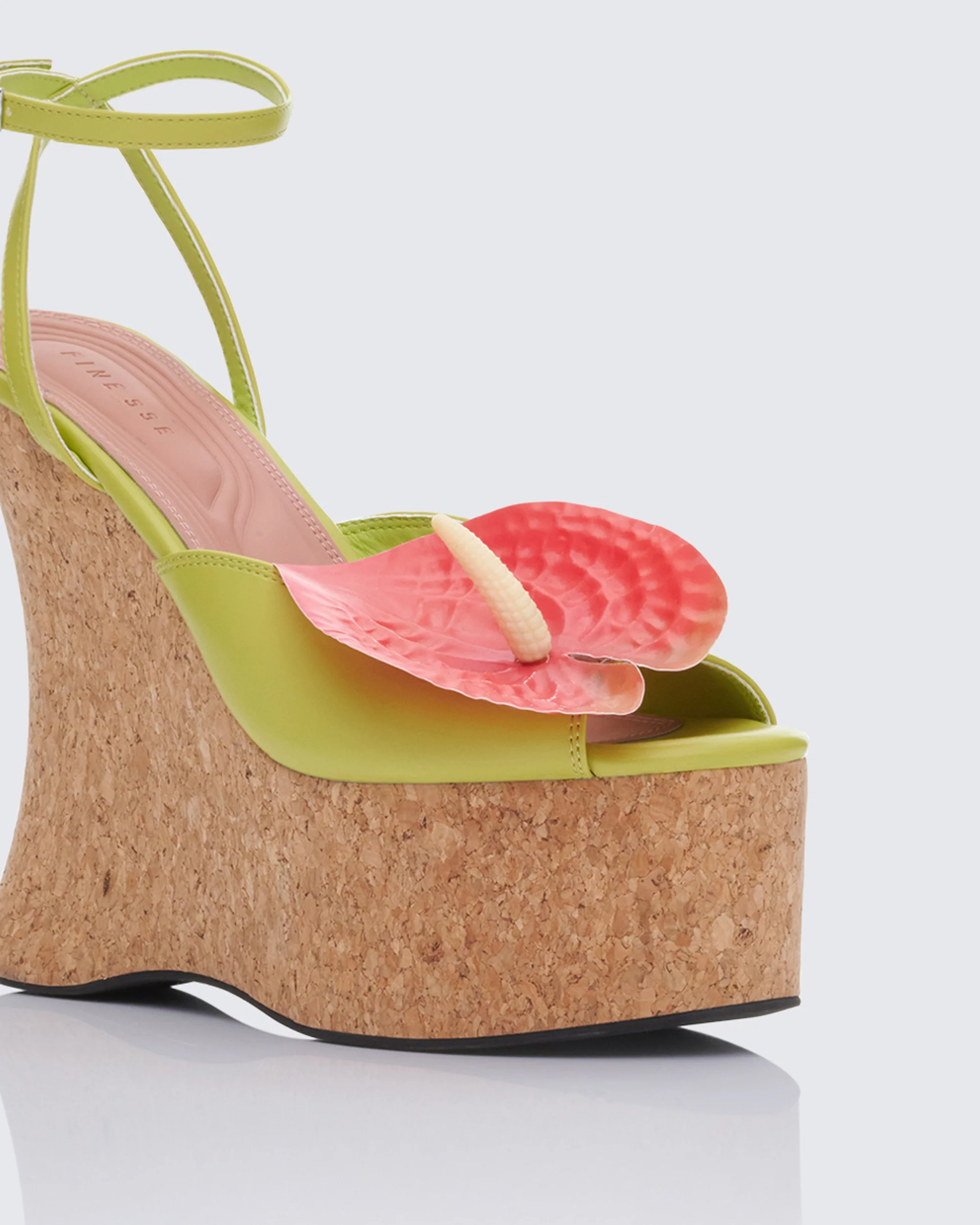 Rima Lime Tropical Cork Wedges - Image 4