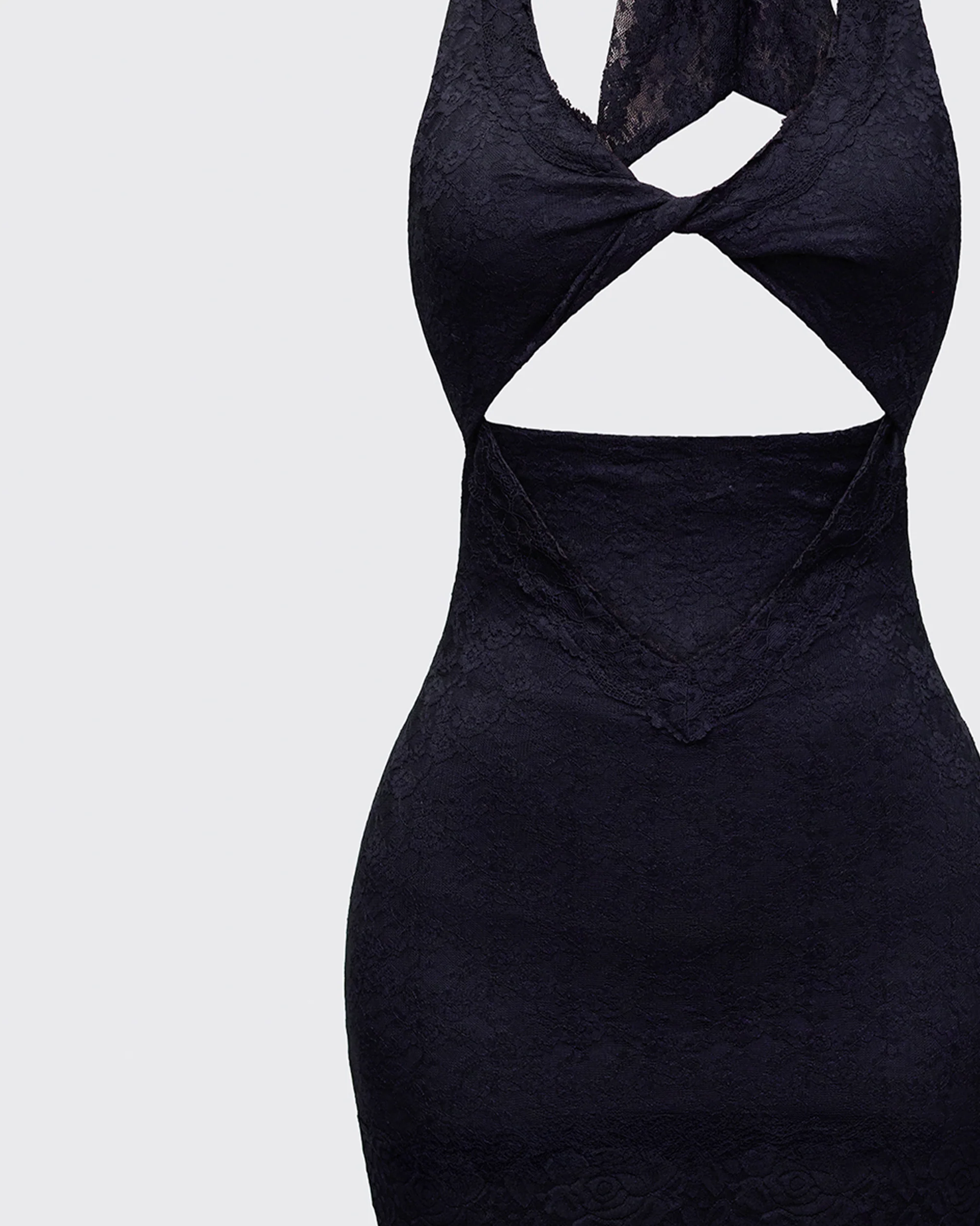 Rinna Black Lace Cut Out Mini Dress - Image 6