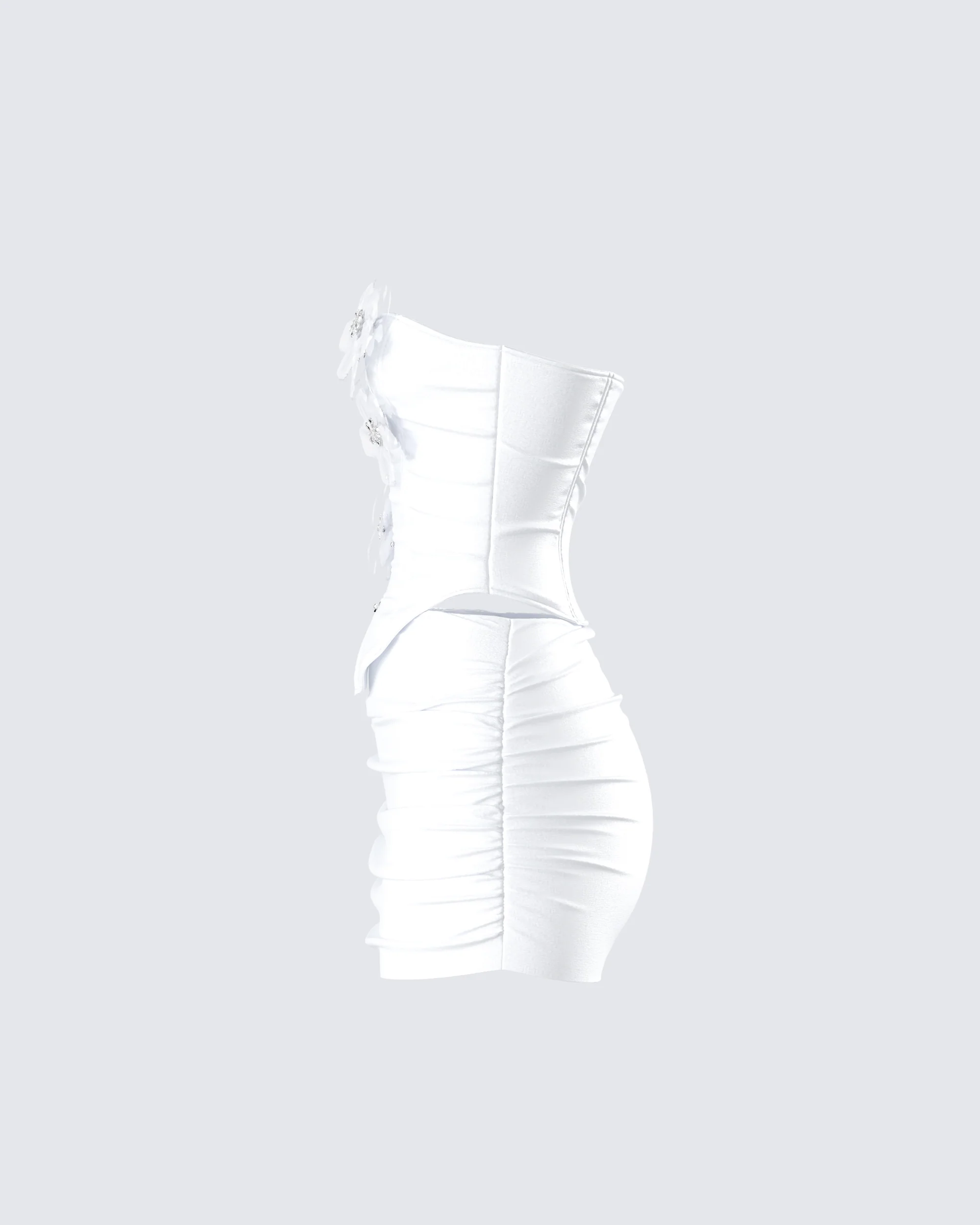 Rivi White Flower Corset Set - Image 2