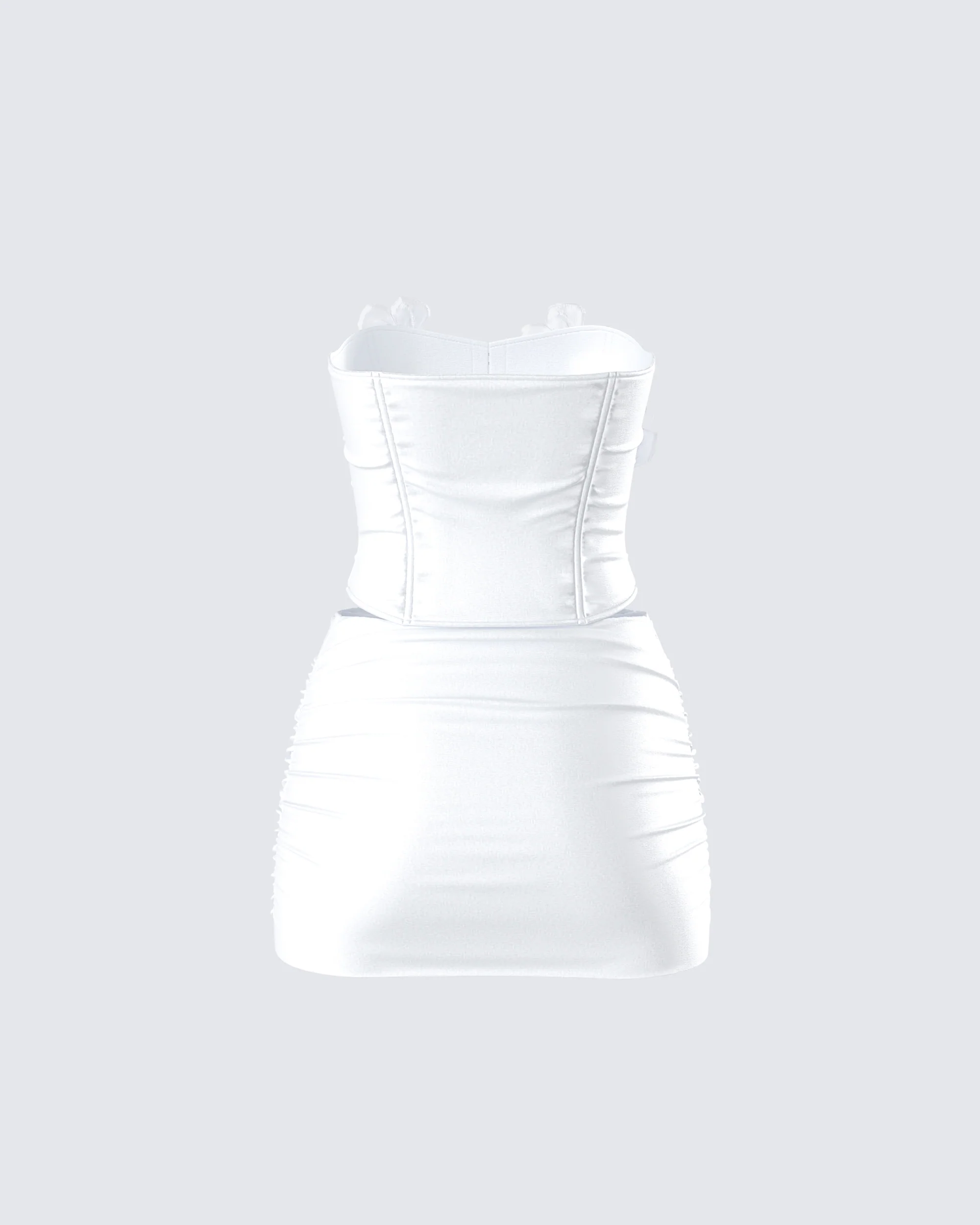 Rivi White Flower Corset Set - Image 3