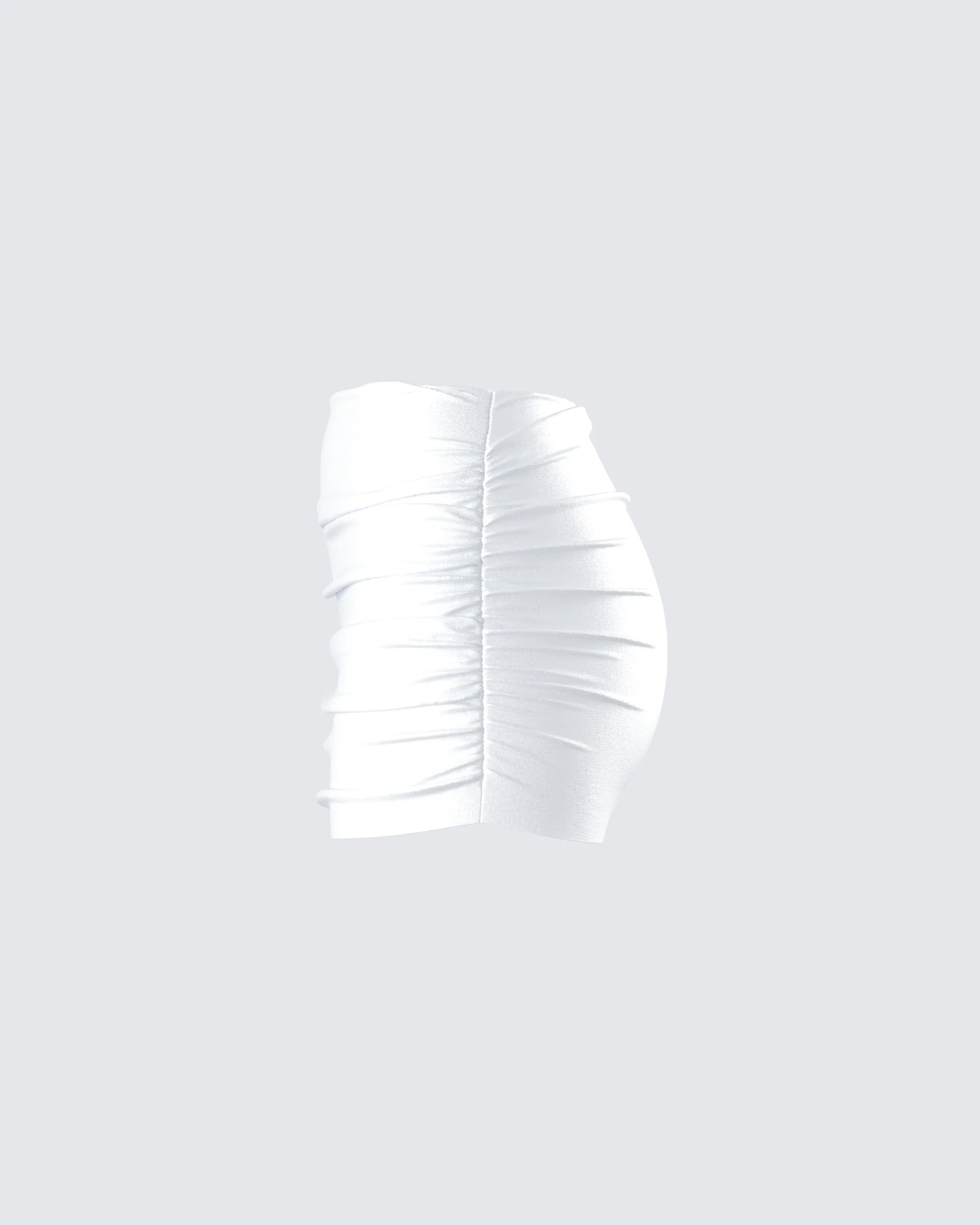 Rivi White Satin Micro Mini Skirt - Image 2