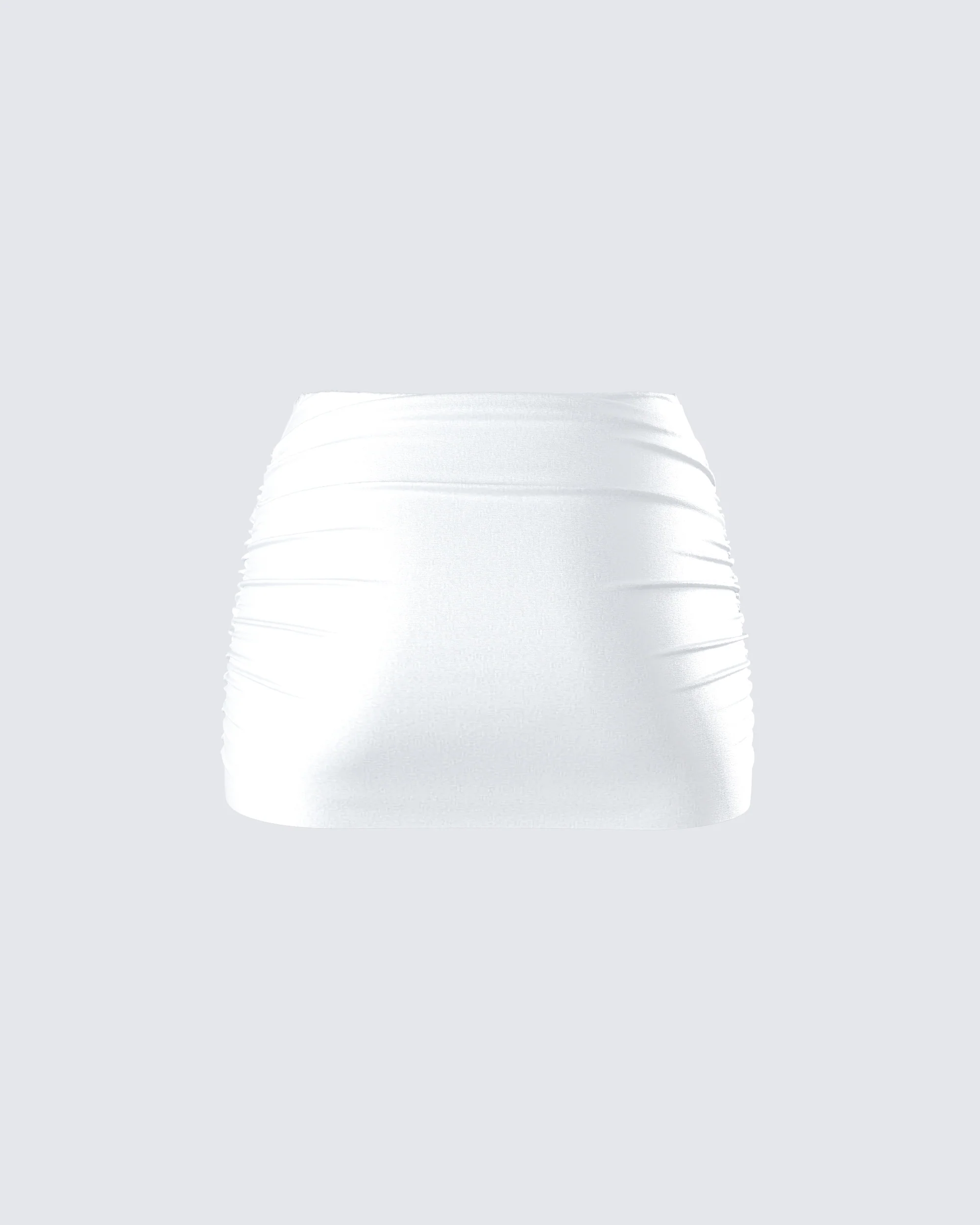 Rivi White Satin Micro Mini Skirt - Image 3
