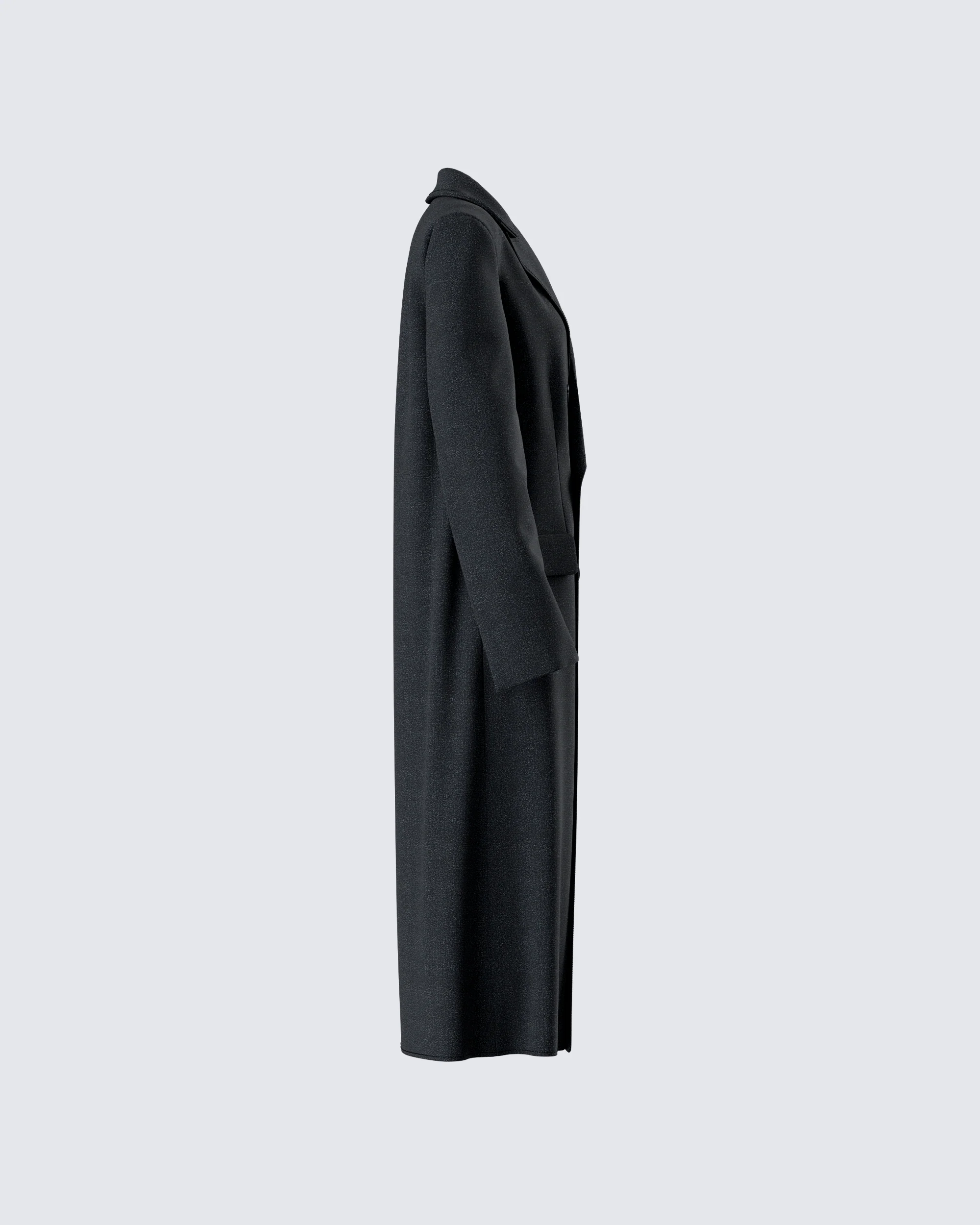 Romilly Black Double Breasted Coat - Image 2