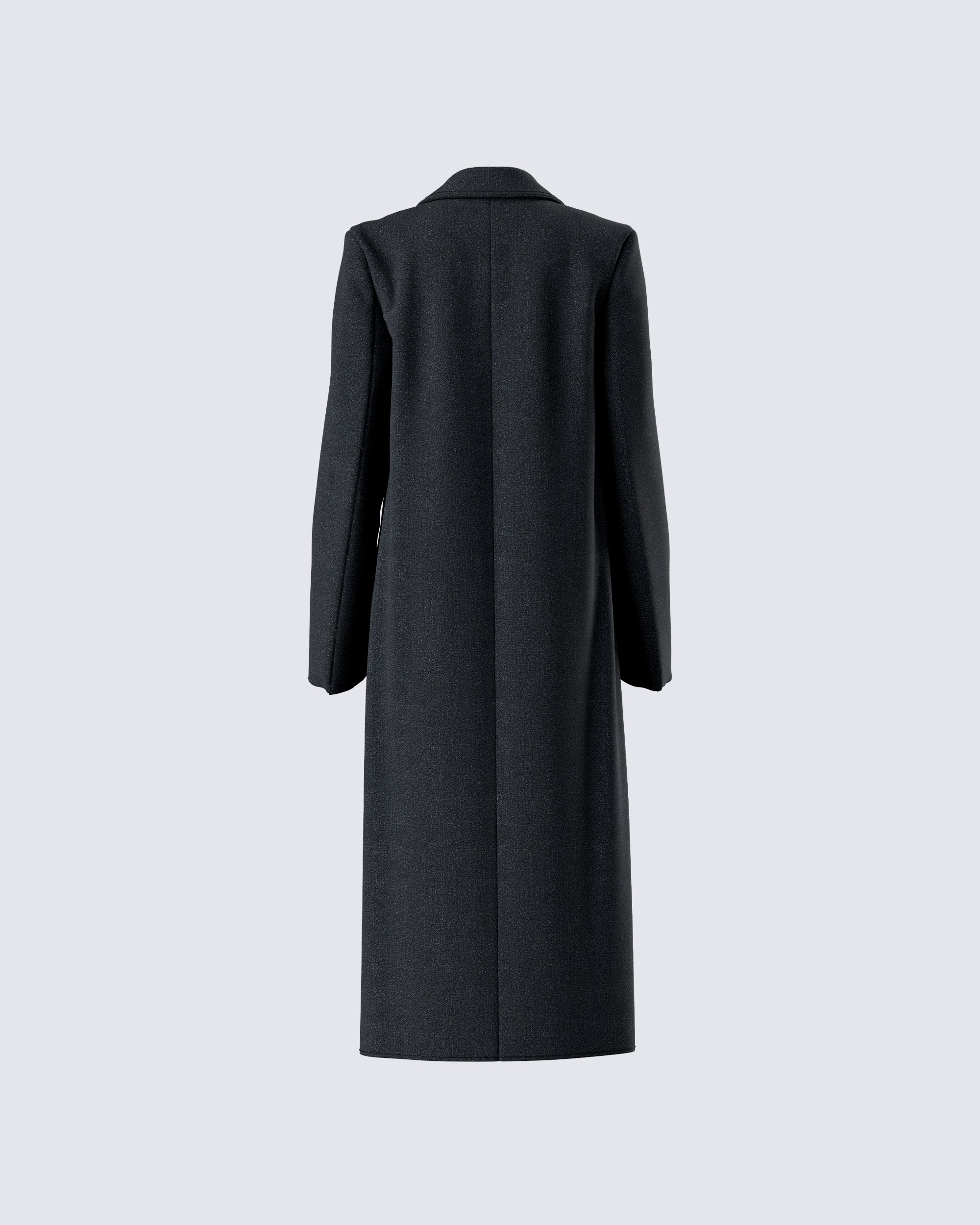 Romilly Black Double Breasted Coat - Image 3
