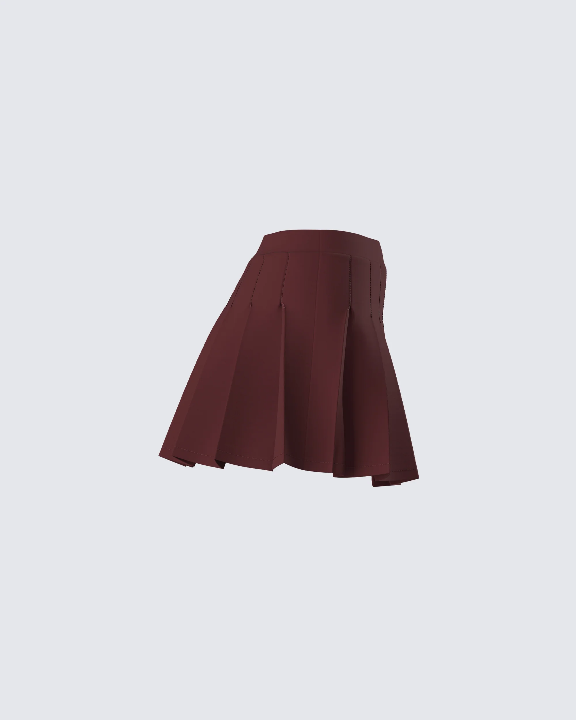 Ronny Brown Pleated Mini Skirt - Image 2